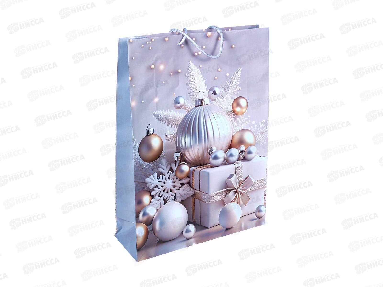 Пакет подарочный бумажный Mazari Новый год 32*44*11см М-8261