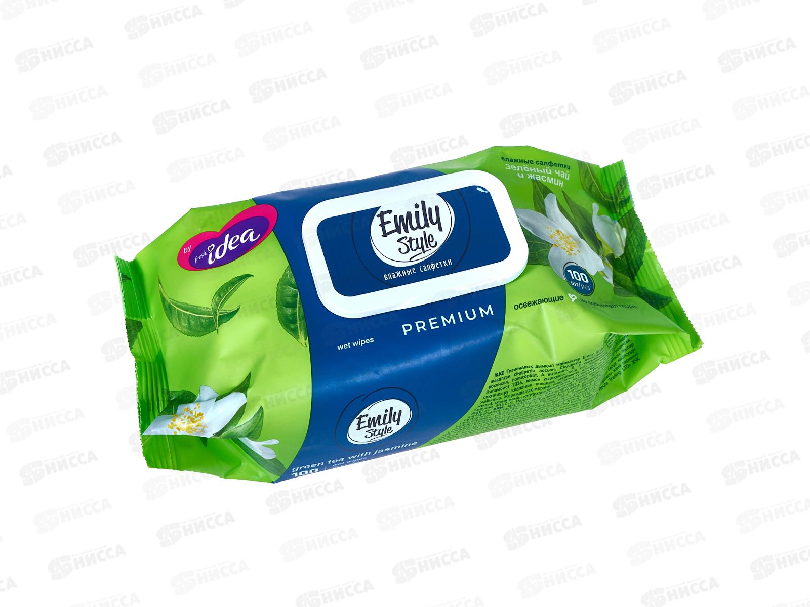 Emily Style Влажные салфетки универсальные 100шт Зеленый чай С0008012
