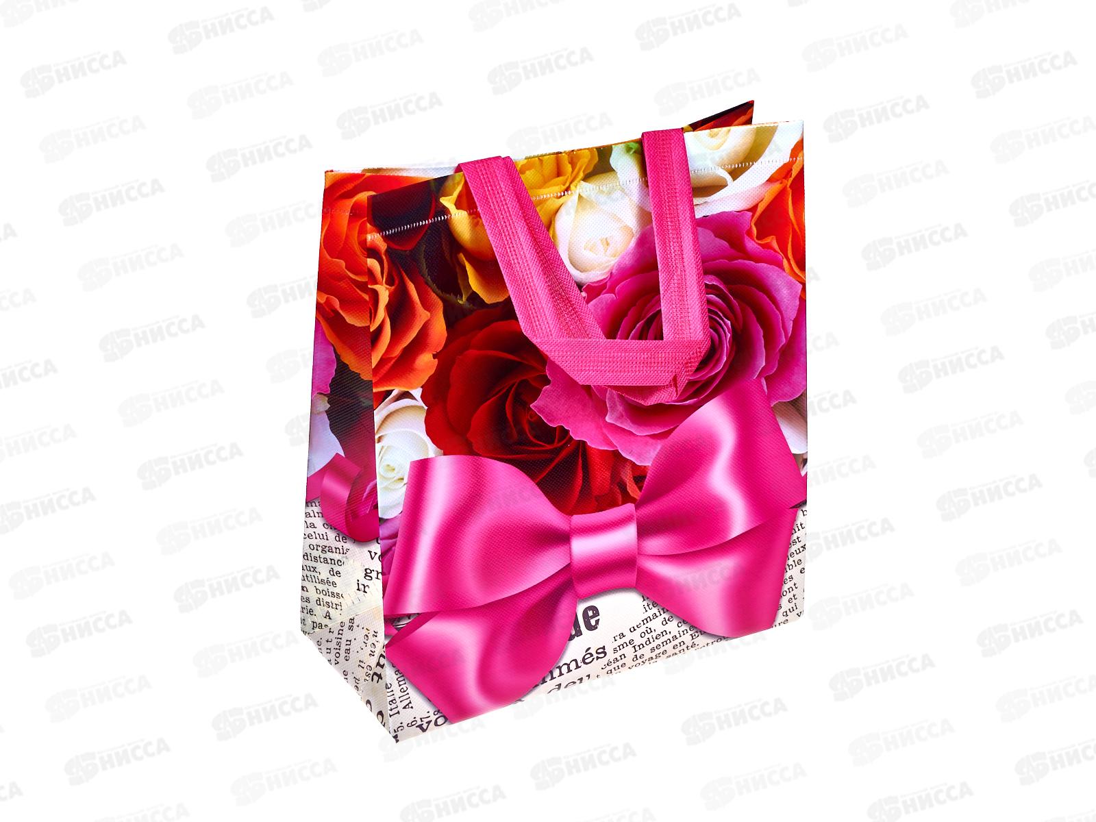 Сумка-шоппер 27*29*12 Цветы с бантом *12