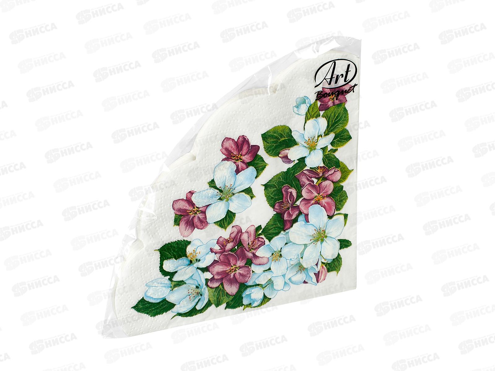 Салфетки 3 слойные 12 листов Ф32см Art Bouquet Rondo Яблоневый цветок 57342*15