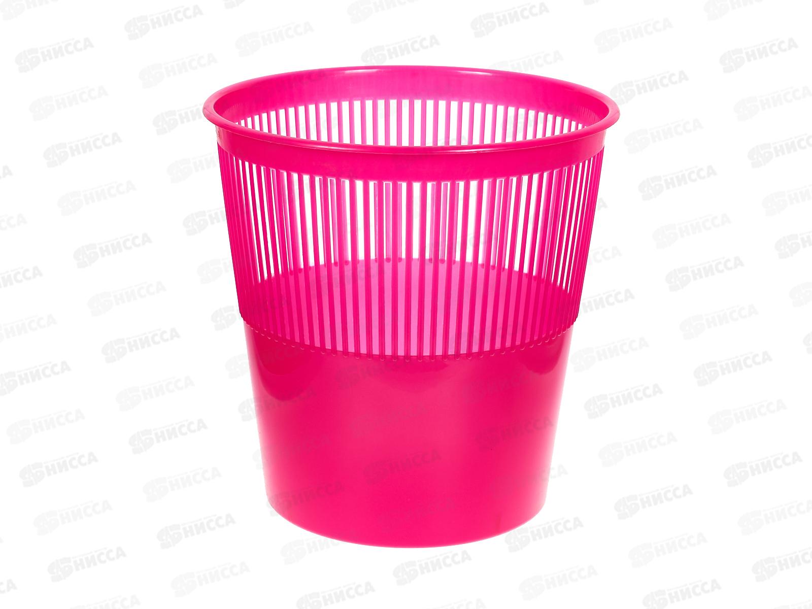 Корзина д/бумаг Tukzar 12л пластик. РОЗОВЫЙ  S99303-2 *10