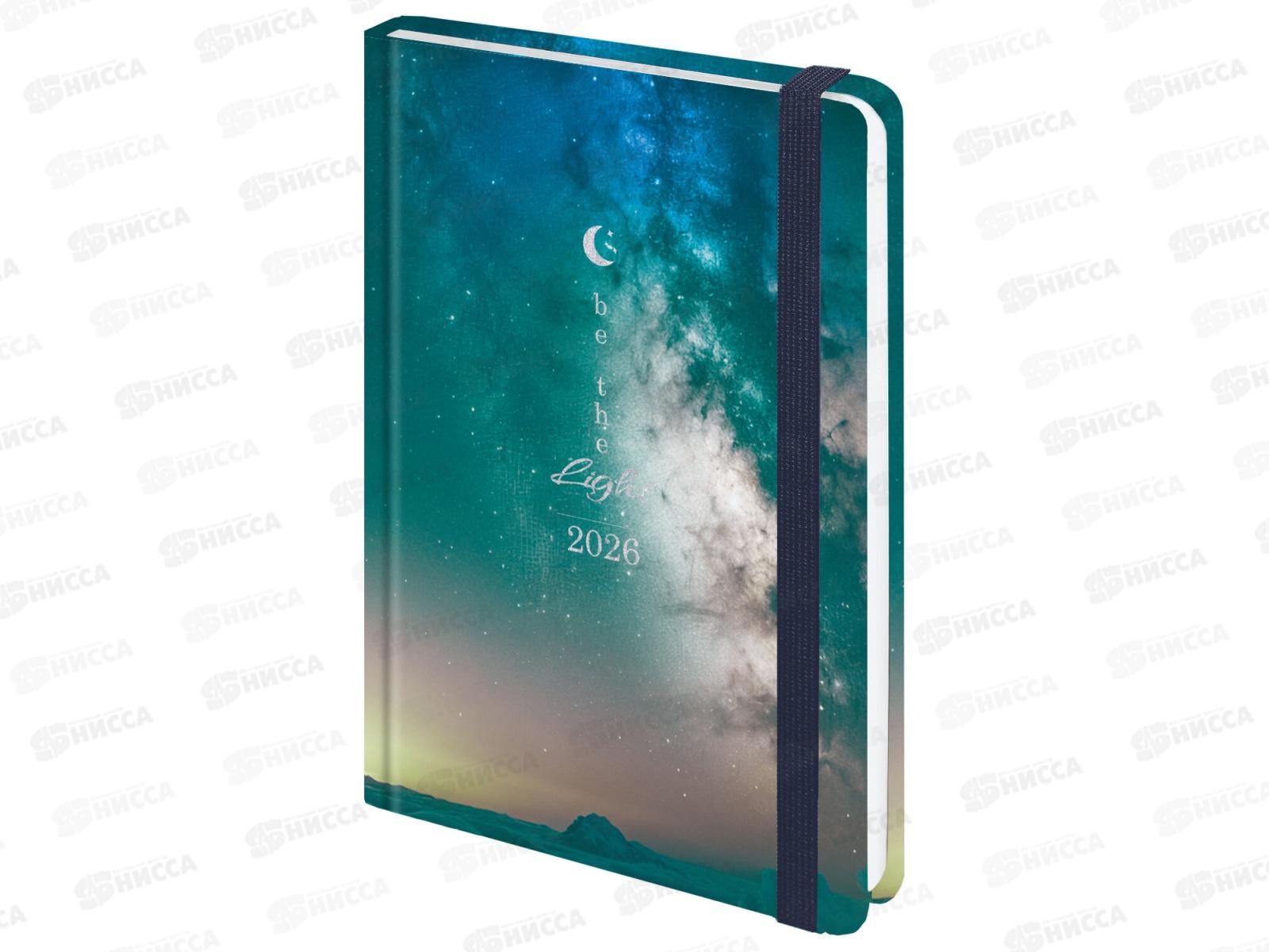 Ежедневник BRAU 2026 А5,Млечный путь, с резинкой тв.обл. 117345 *10