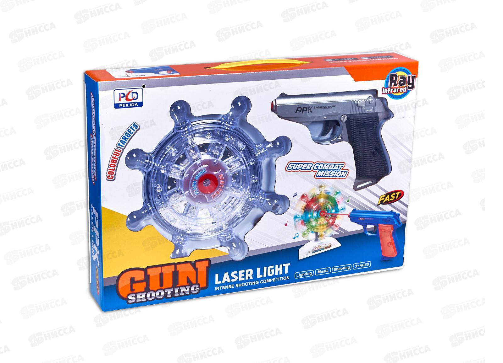 Лазерный тир на батарейках свращающ. мишенью 933-Н15С *12  гб