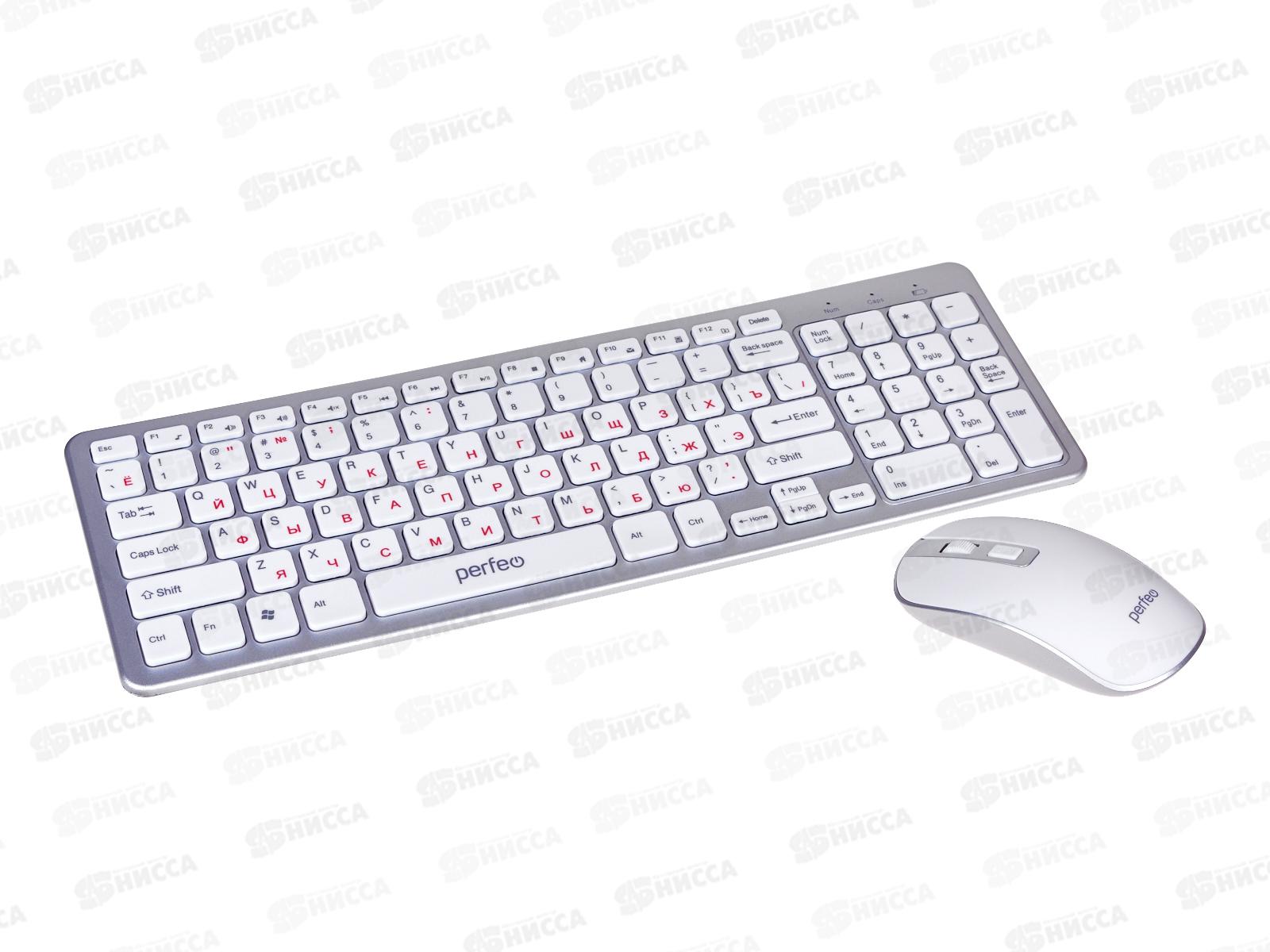 Набор беспроводной Perfeo UNION, USB клавиатура 96 кн. + мышь 4 кн., 1000-1200-1600DPI, PF_B4899