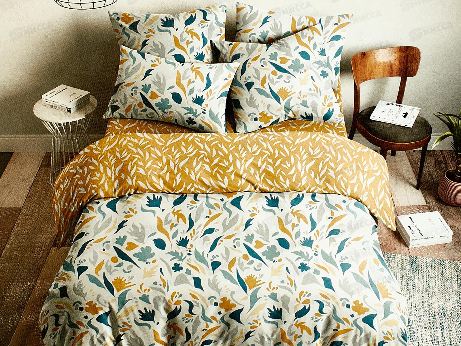 Комплект постельного белья 2,0сп с евро прост. Поплин 120гр НН Жозефин 20557-1+20558-1 70*70(2)