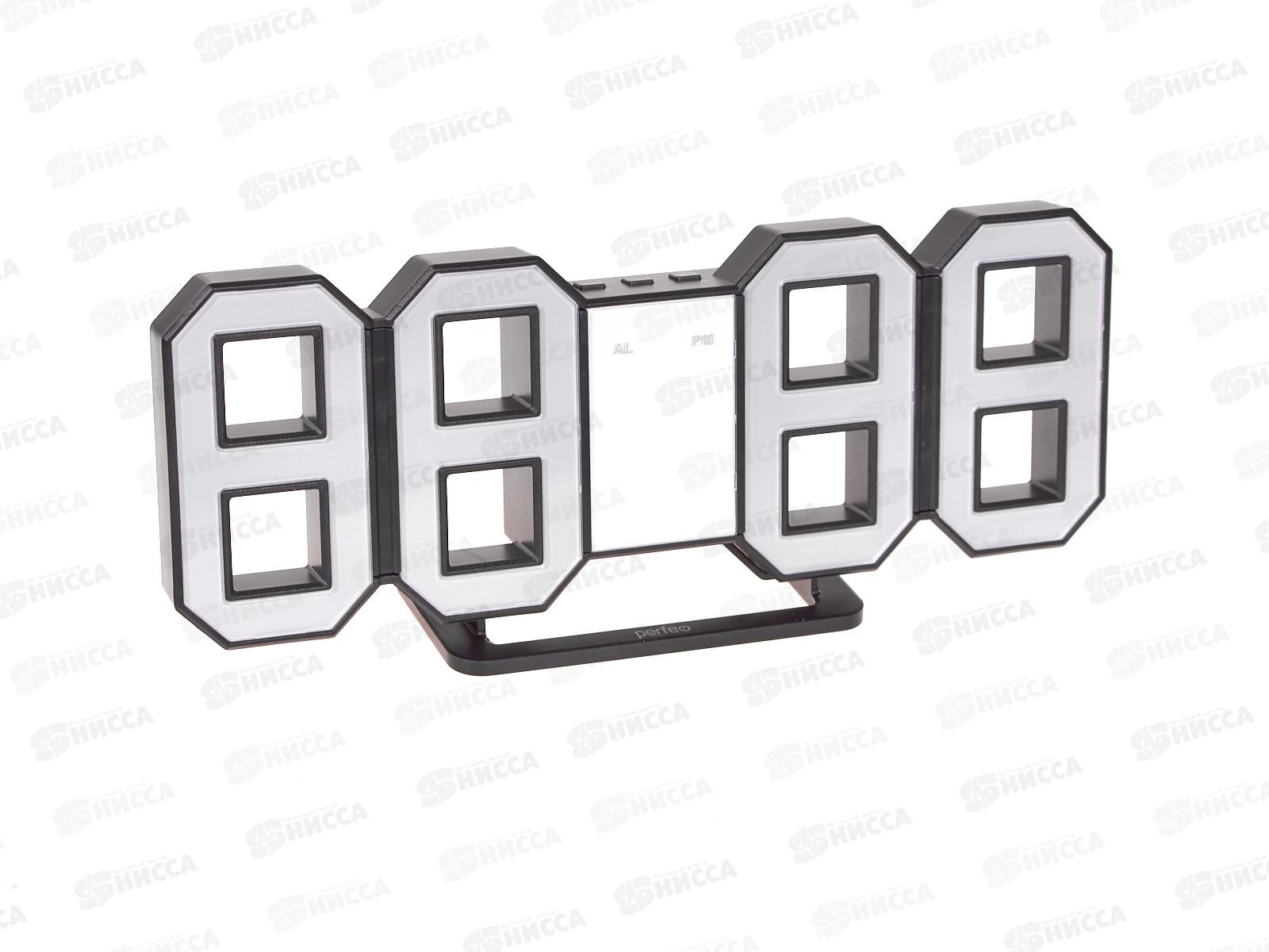 Часы-будильник Perfeo LUMINOUS черн.корпус / зеленая подсветка, PF_5198