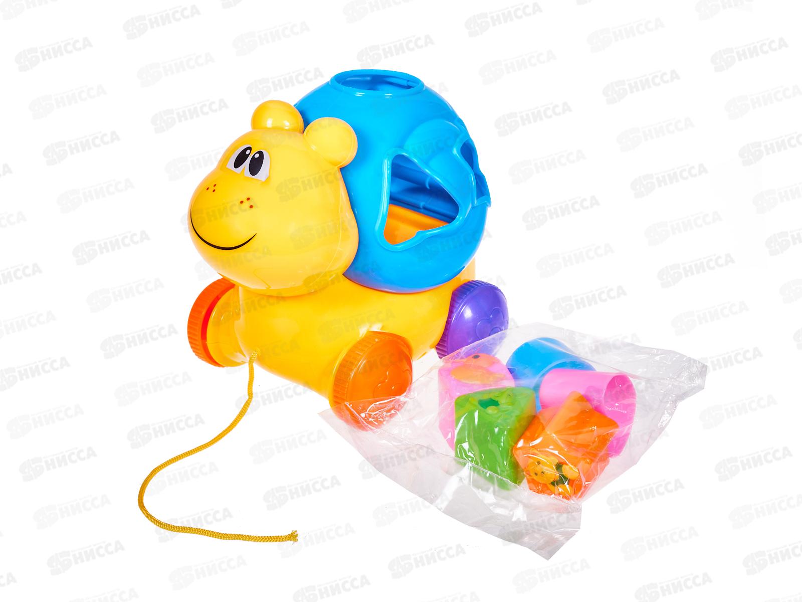 Каталка-сортер №5841 на веревочке, сетка 16*14*15см