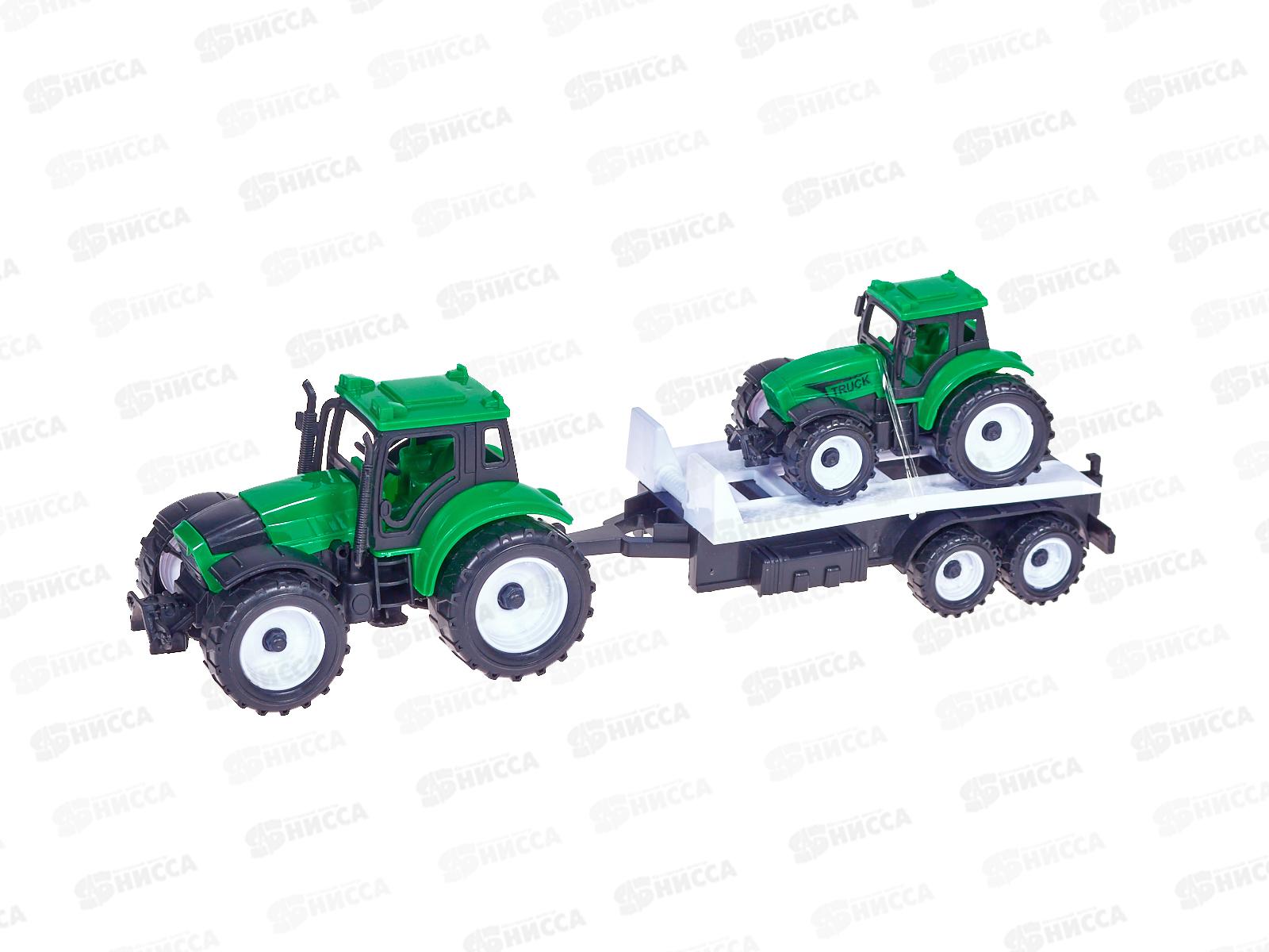 Трактор №669-38 с прицепом инерционный пакет 40*10*17