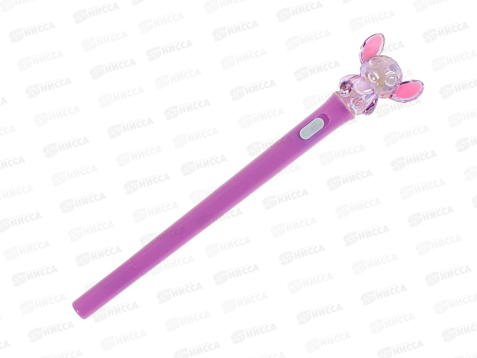 Ручка шар. MAZARI Ушастик синяя, 0.7мм,с подсвет. M-15624-70 *36