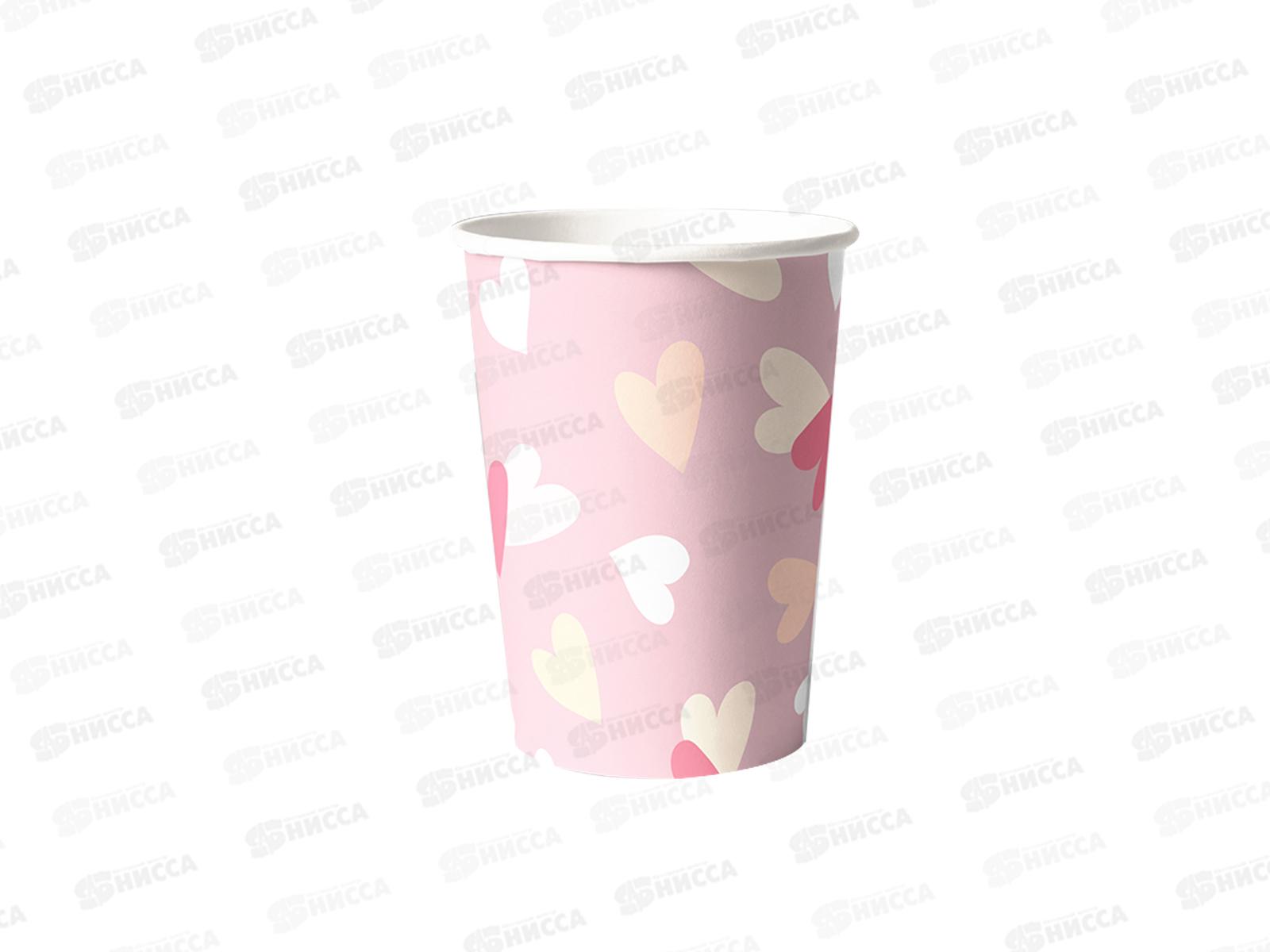 Стакан бумажный 6шт 250мл СЕРДЦА *12