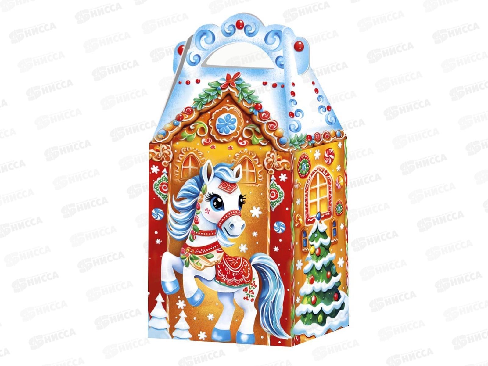 Коробка картонная 1,2кг ПРЯНИЧНЫЙ ДОМИК1,2 150*95*280/330 *70