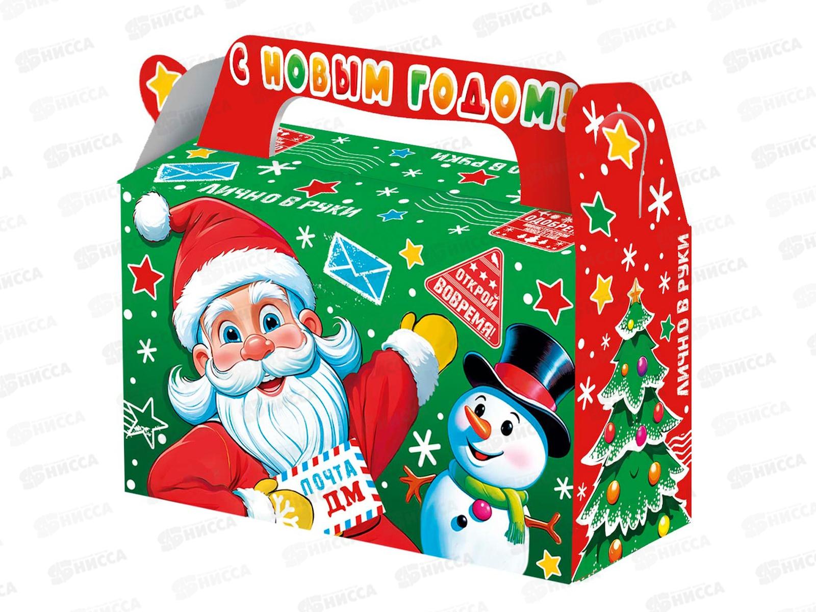 Коробка картонная 0,5кг Новогодний подарок 175*70*105/140 *300