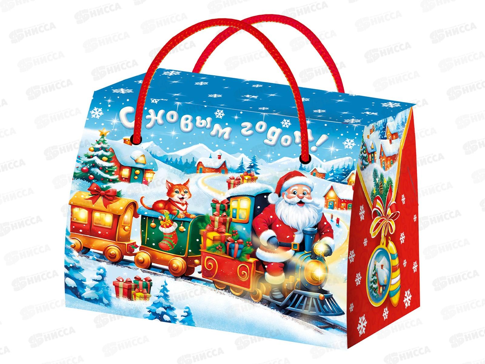 Коробка картонная 0,8кг Паровозик верев.руч 170*120*140 *100