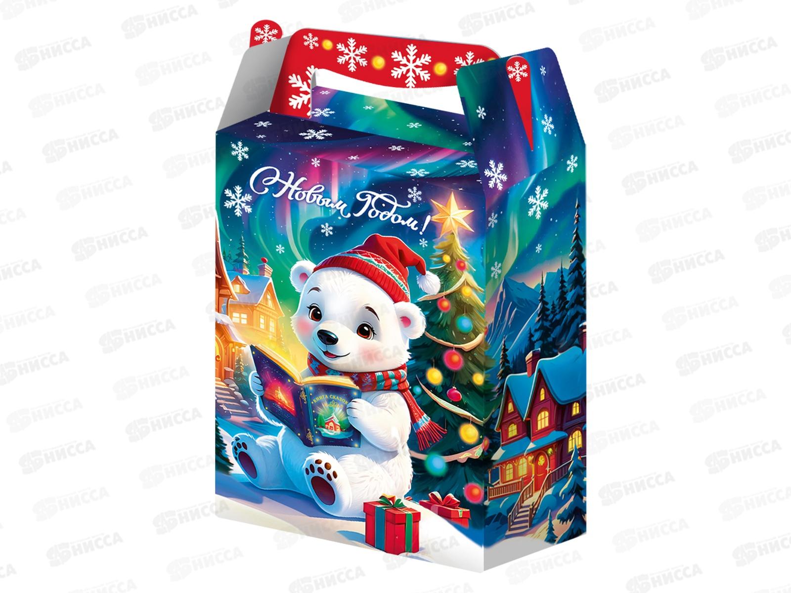 Коробка картонная 1,0кг Мишка на Севере 140*80*195/235 *150