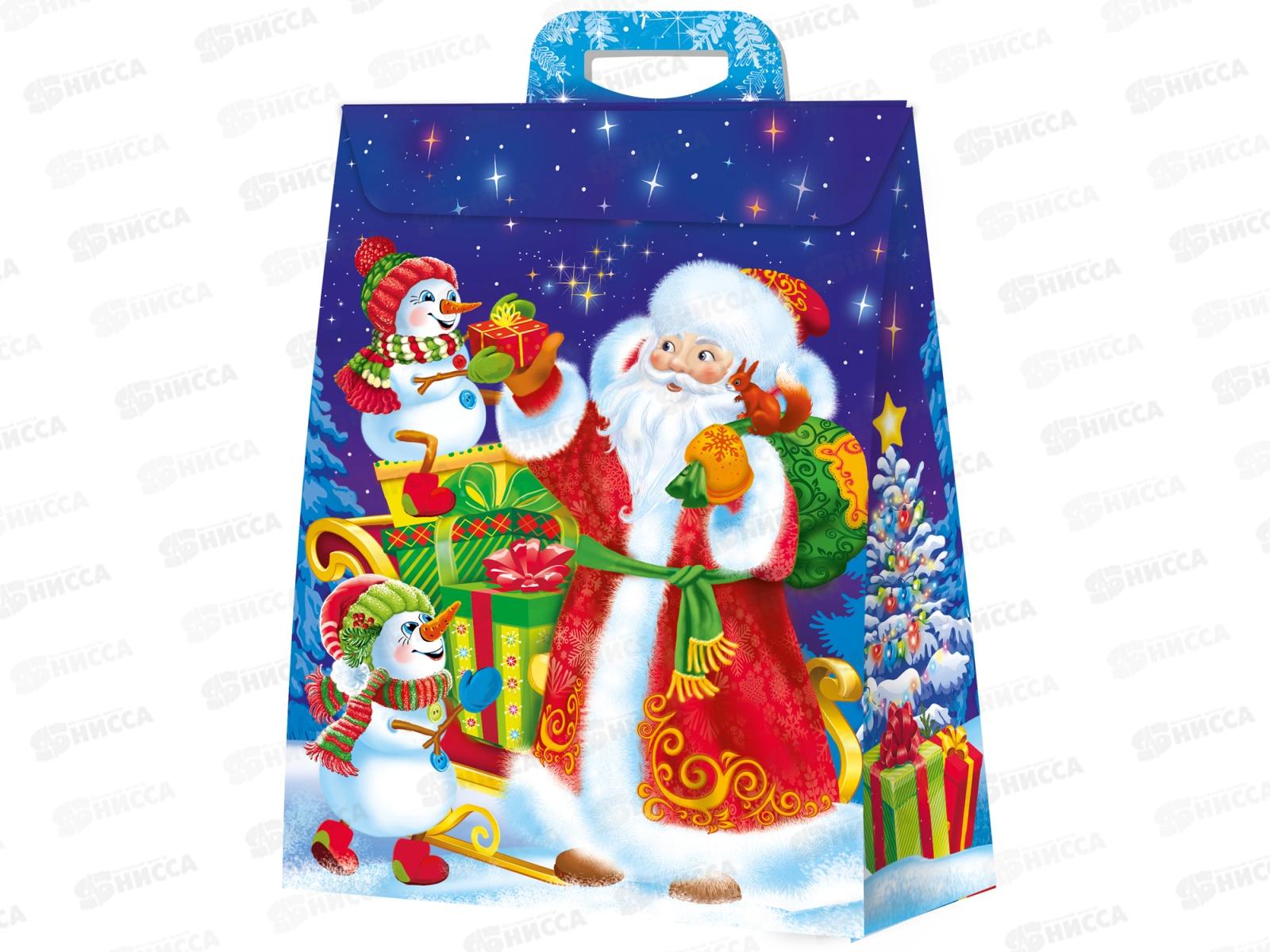 Коробка картонная 2,0кг Снеговички 230*100*330/375 *80