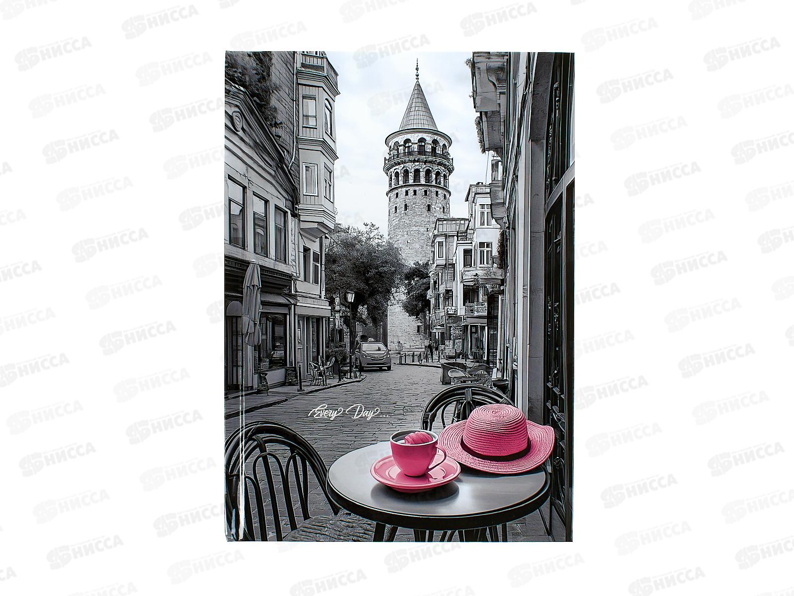 Ежедневник ПП А5 80л Розовая чашка и шляпка, недатир., 80-6760  *20