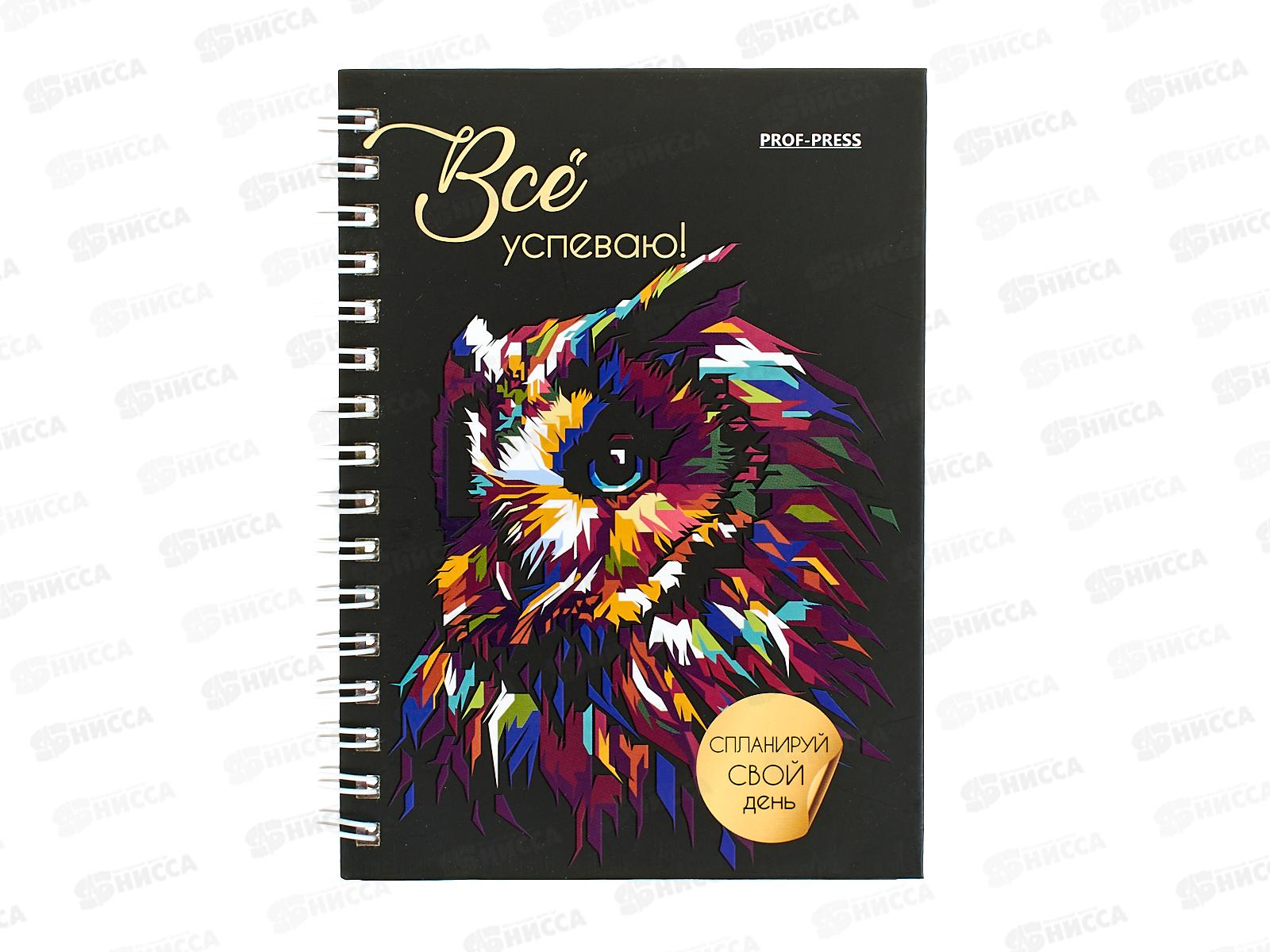 Ежедневник ПП А6 48л Сова, недатир., 48-1557