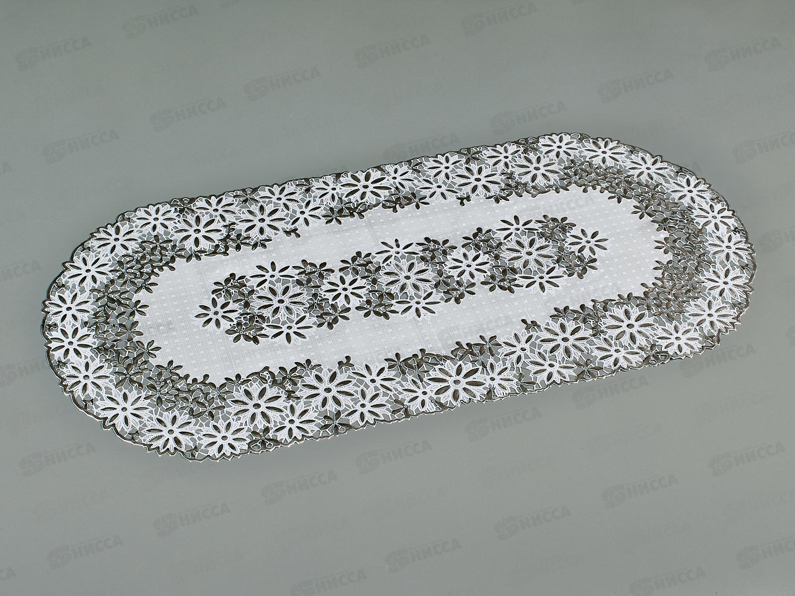 Салфетка ажурная GRACE Лейс 40*84 LO-1008В овал 109345 *12
