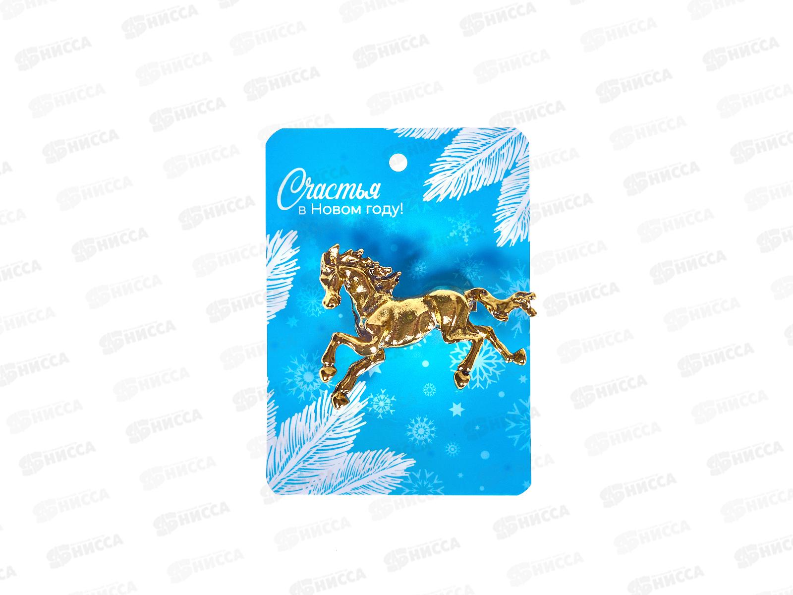 Брошь &quotBest Podarok-Золотая пыль" золото 4*3см 654-0326