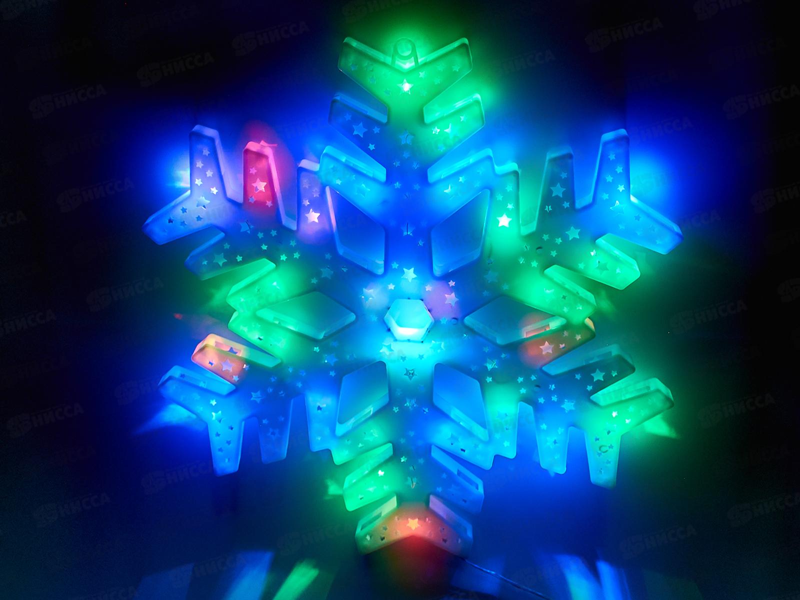 Фигура Снежинка 39см мульти 206-039