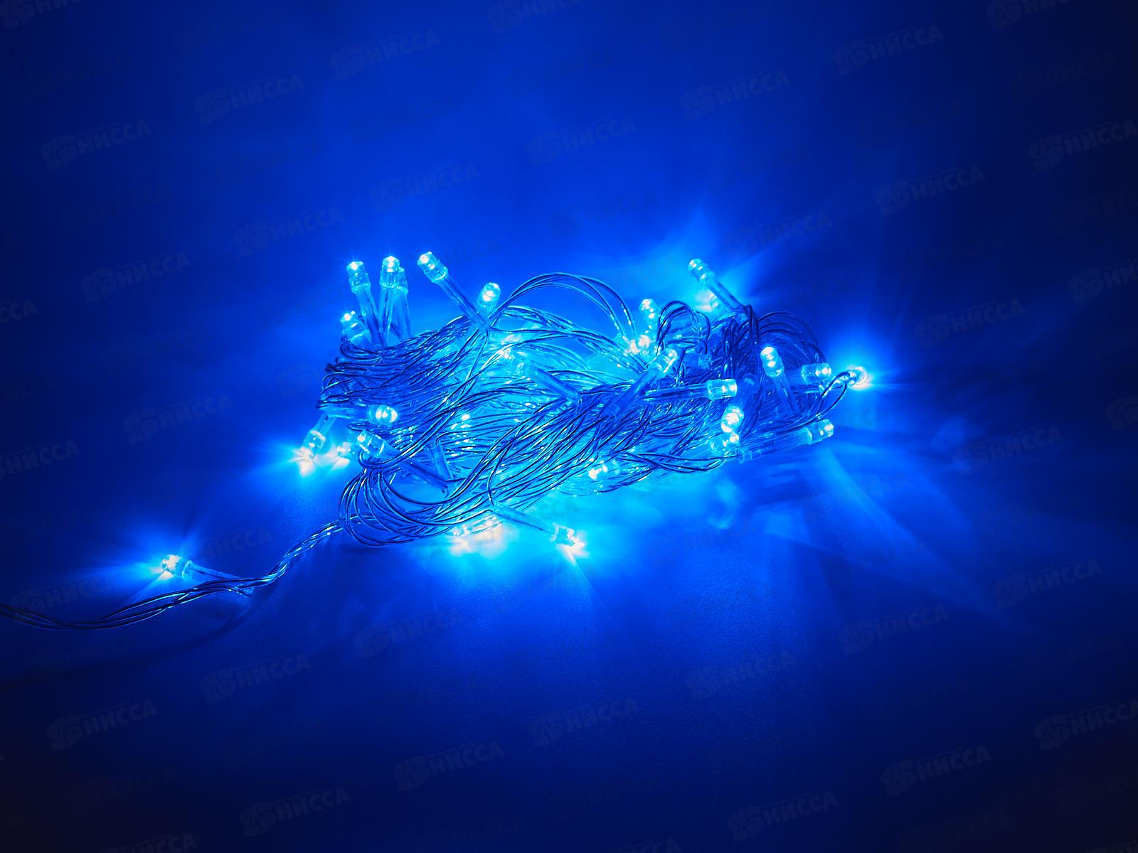 Гирлянда 5,5м 50LED 8 реж синий 127-014