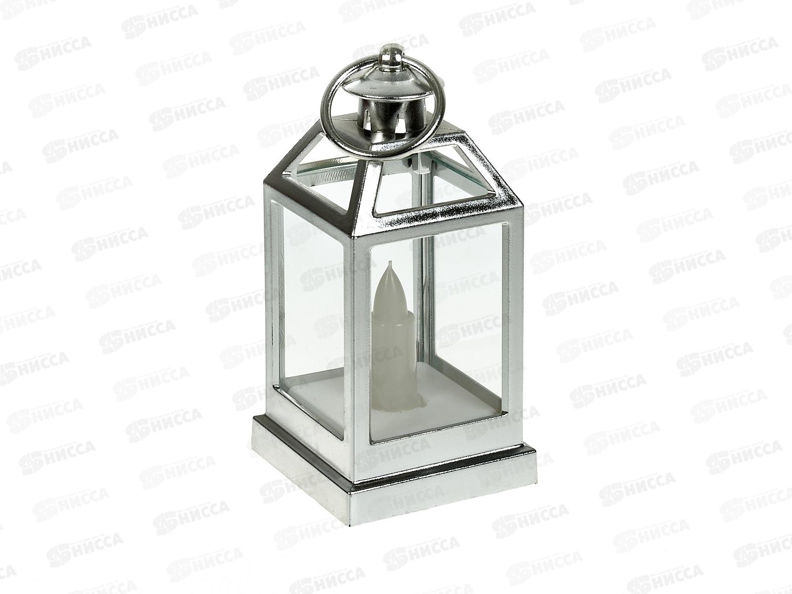 Сувенир  &quotСвеча&quot с подсветкой 6*12,5см серебро 700-0674