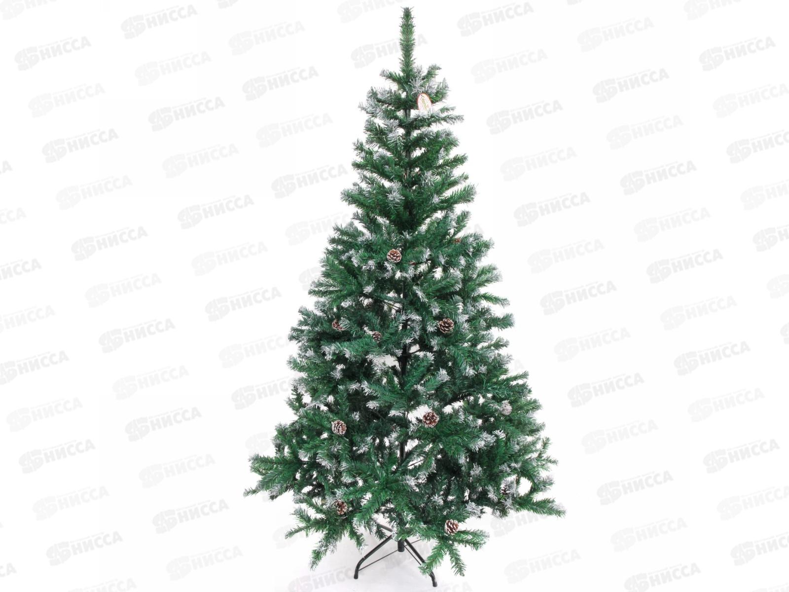 Ель 180см "Зимний вечер" ПВХ 950 веток с шишками 184-848