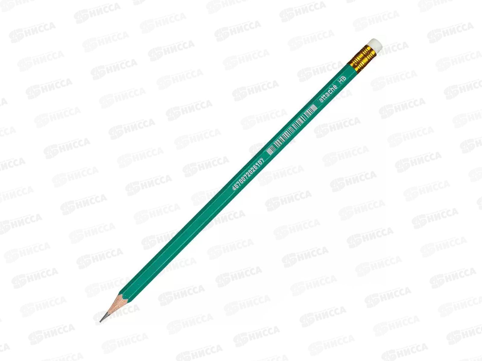 Карандаш ч/г Attache Econom с ласт. 1258555 *1/144