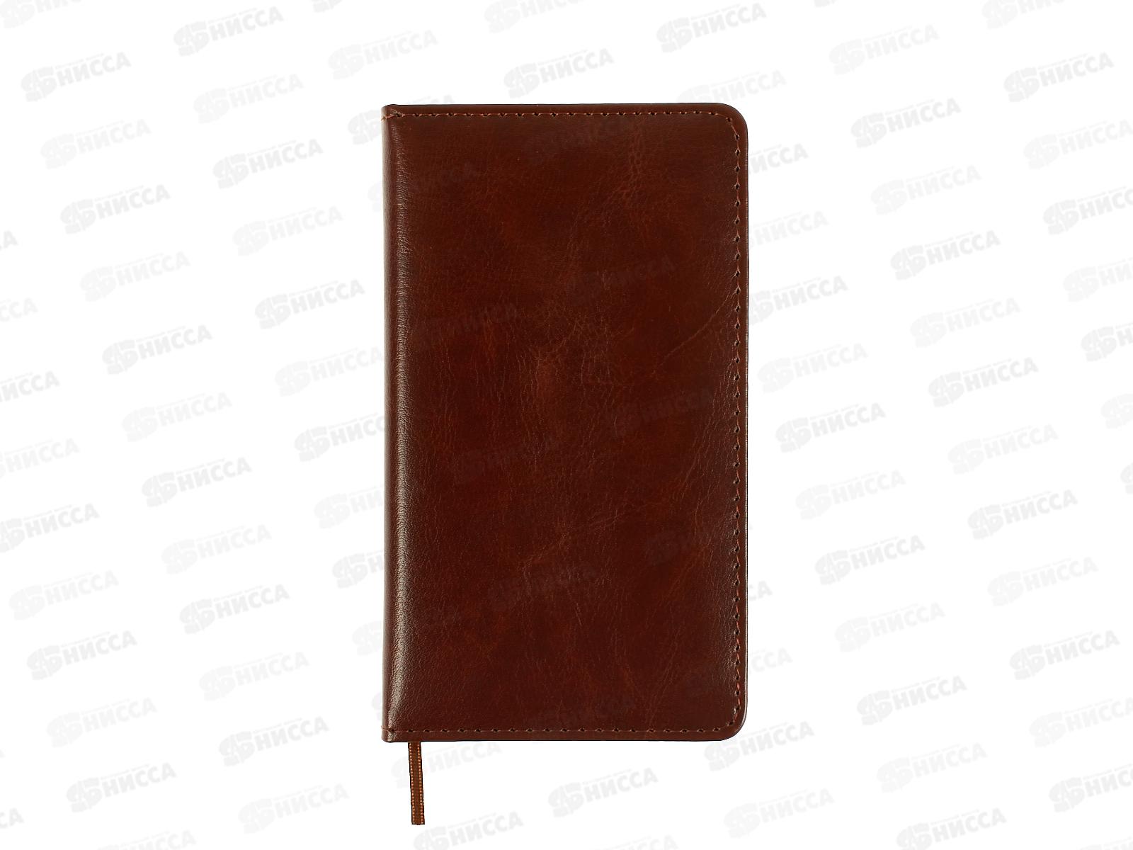 Еженедельник Qredo &quotNebraska&quot А6, 64л, недатир., кожзам, коричн., 15-6922