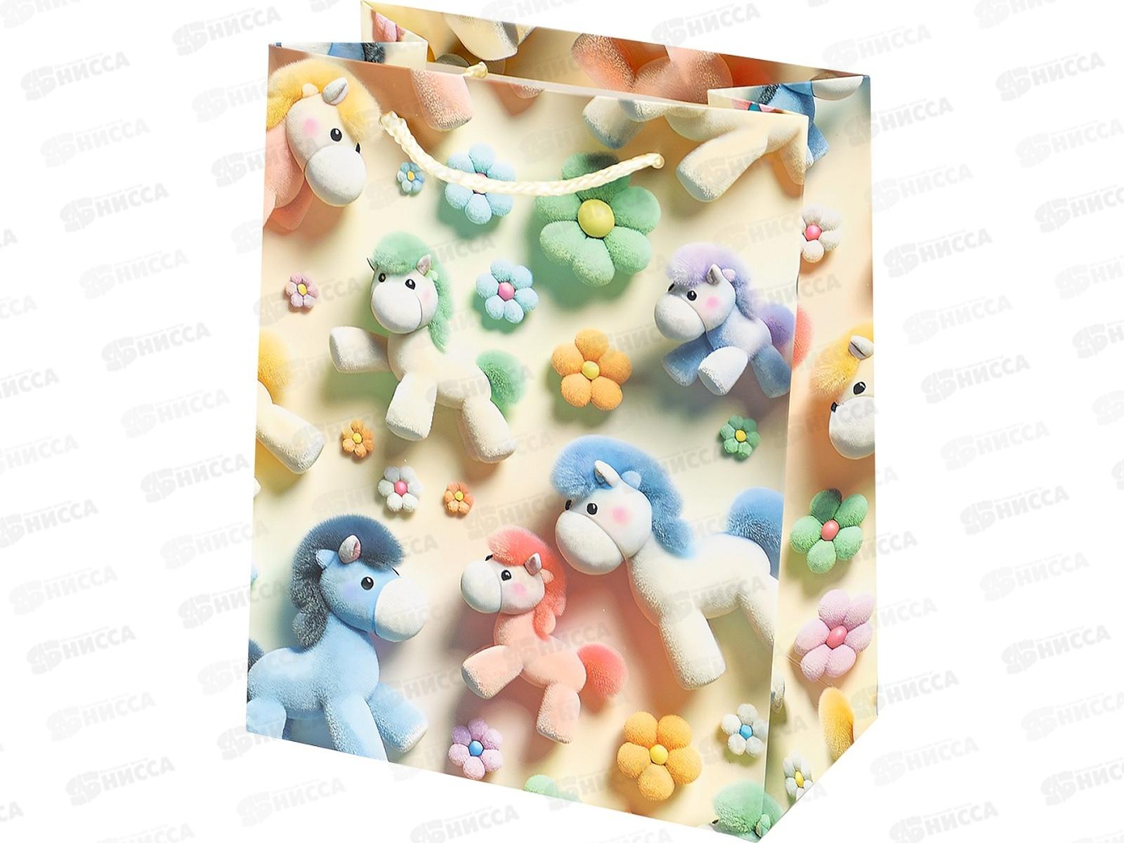 Пакет подарочный MI 18х23х10см Пушистые пони, ППК-7576  *12