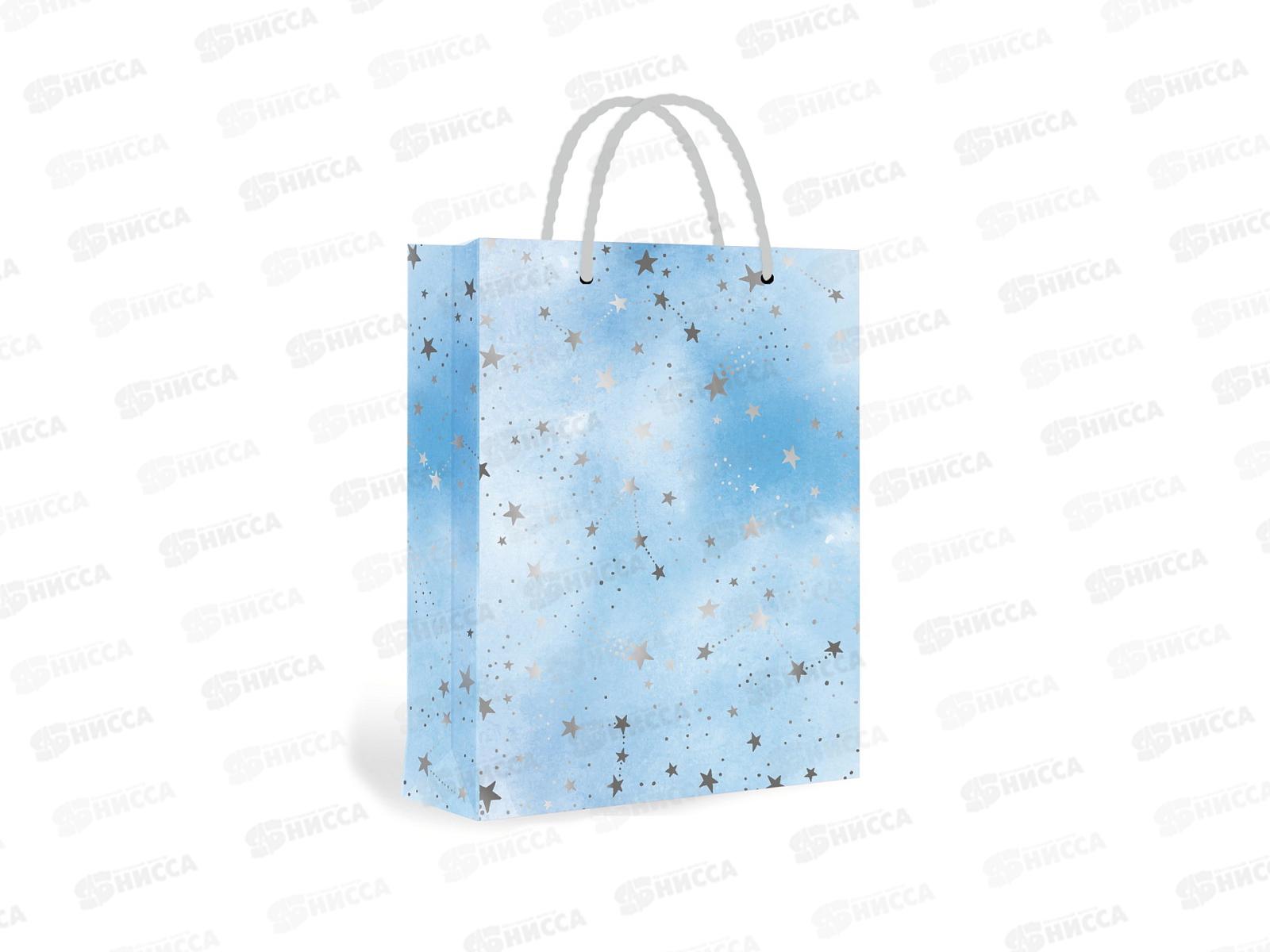 Пакет подарочный MI 40х56х18см Созвездие, голубой, ППК-7616 *12
