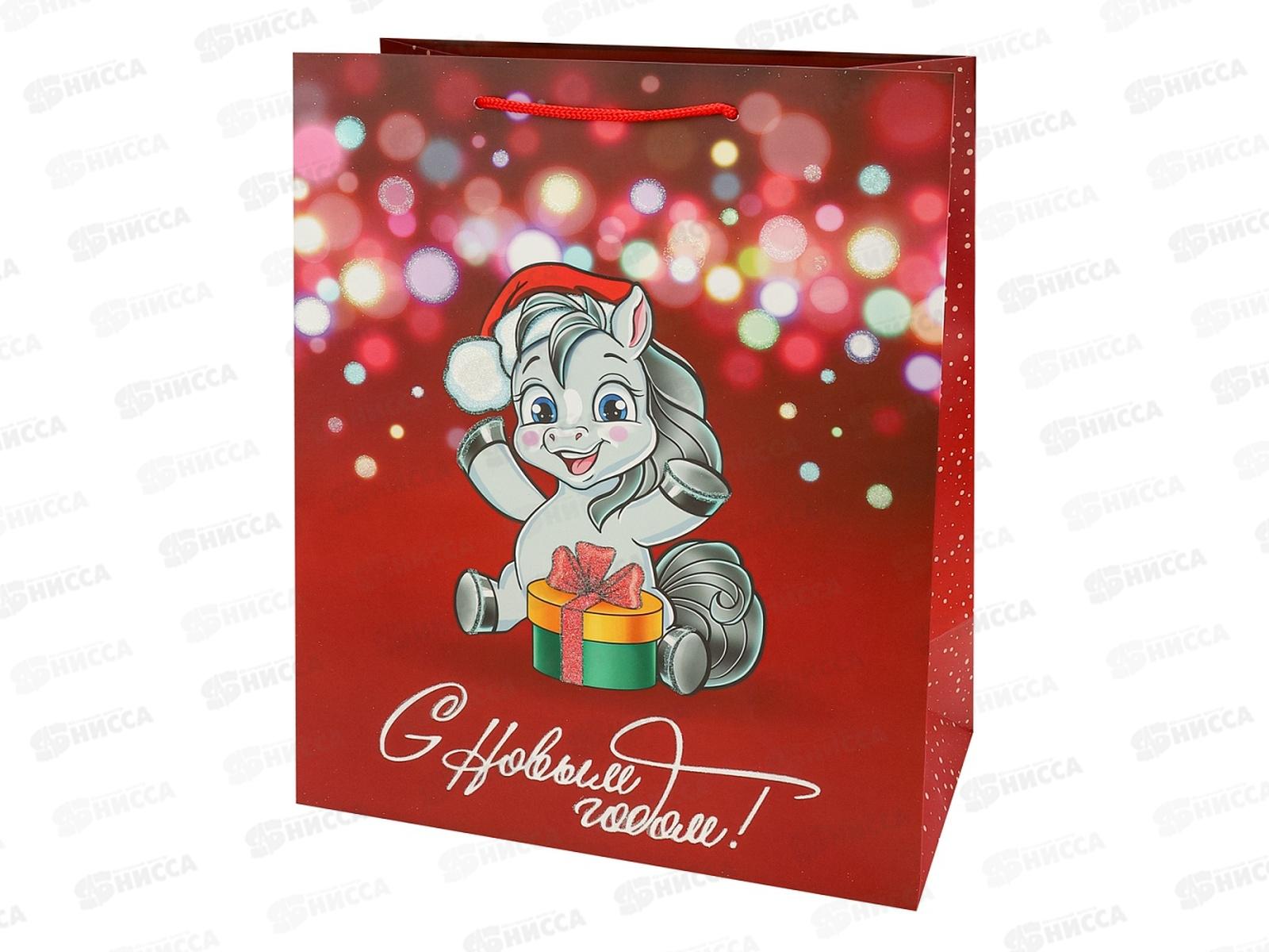 Пакет подарочный MI 26,4х32,7х13,6см (L) Пони с подарком ППК-2427 *12