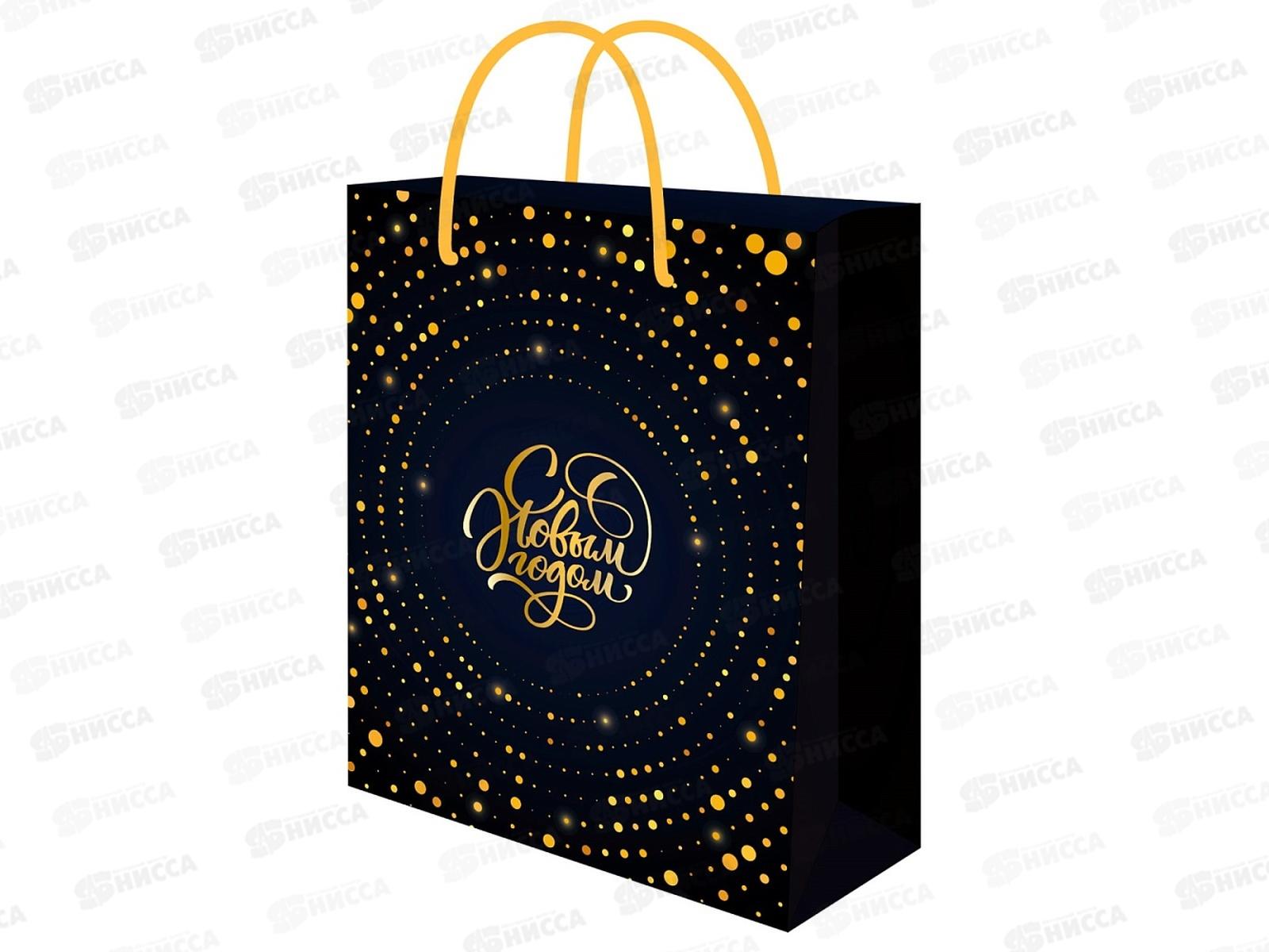 Пакет подарочный MI 18х23х10см (M) С Новым годом, ППК-2295  *12