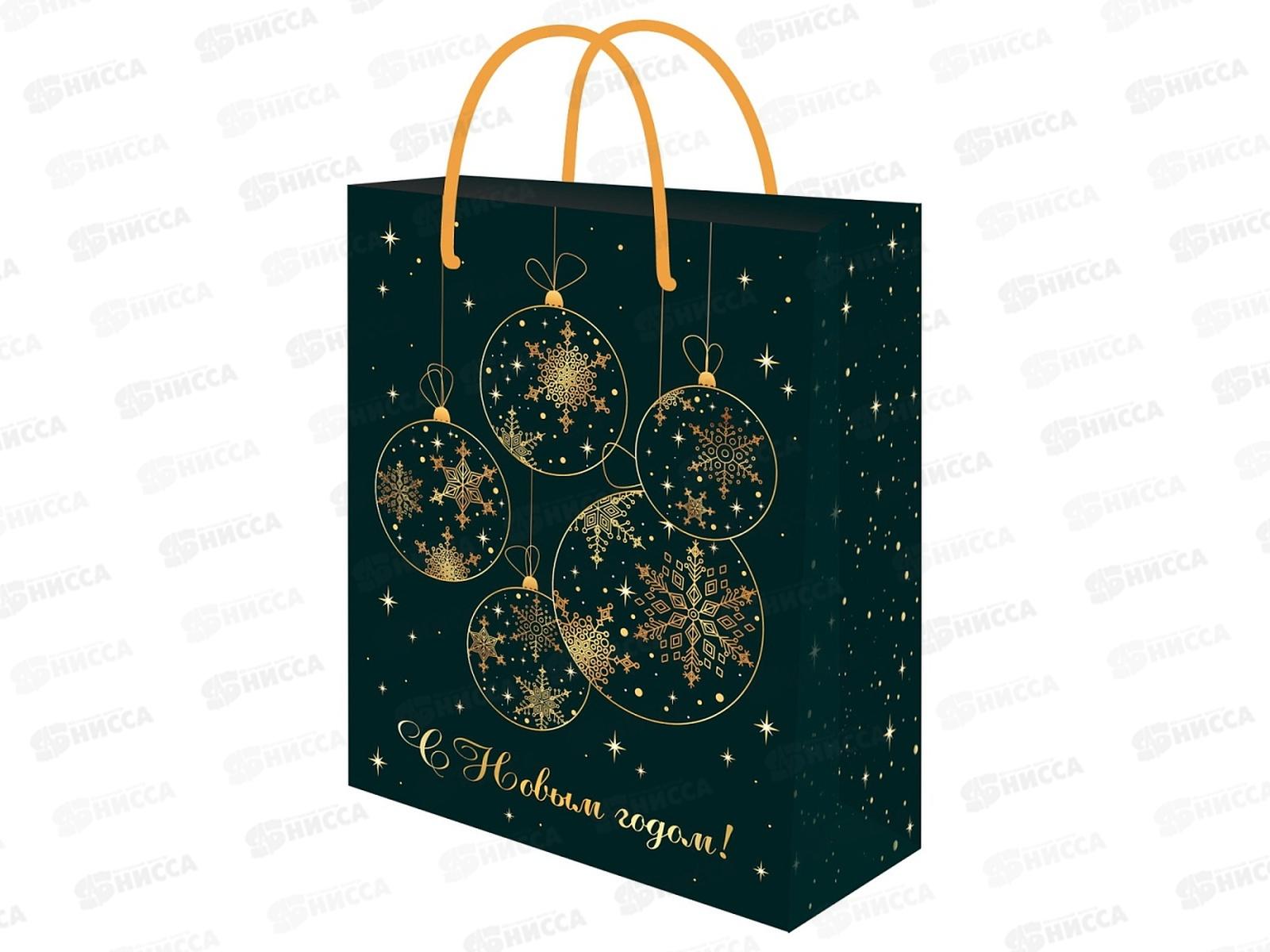 Пакет подарочный MI 18х23х10см (M) Зеленые шарики, ППК-2299  *12