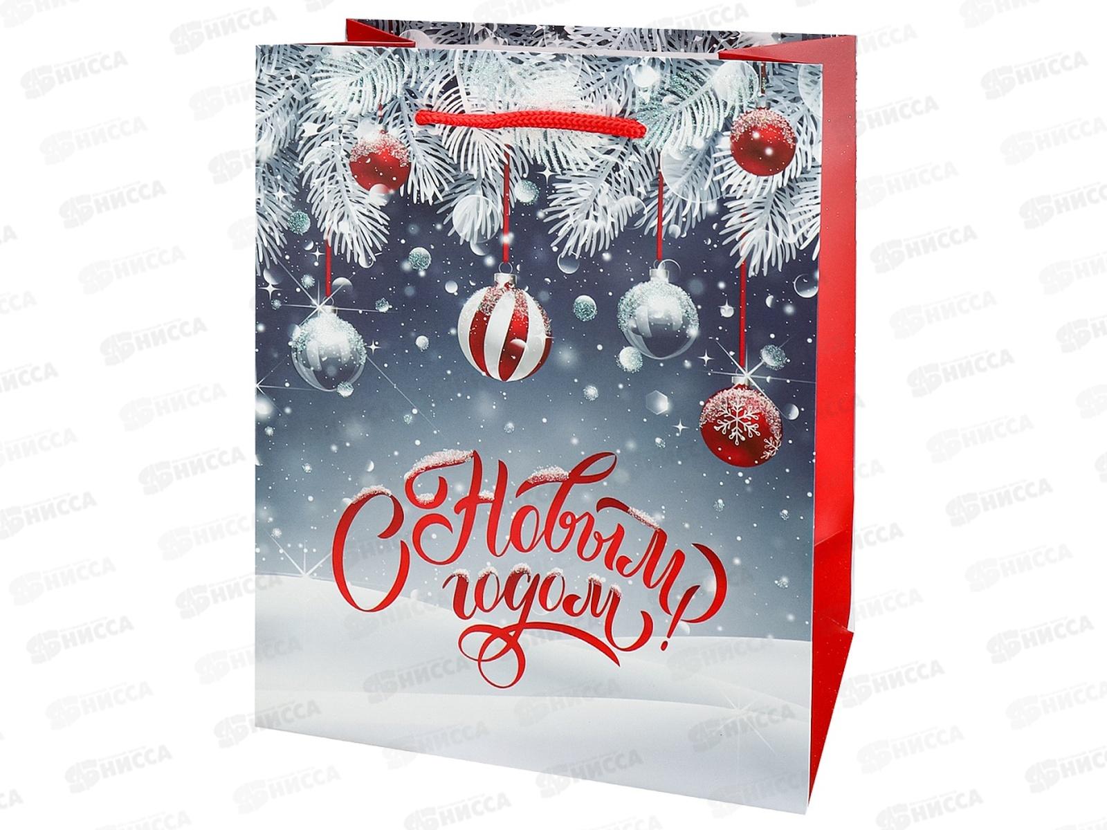 Пакет подарочный MI 18х23х10см (M) Новогодний вечер, ППК-2305 *12