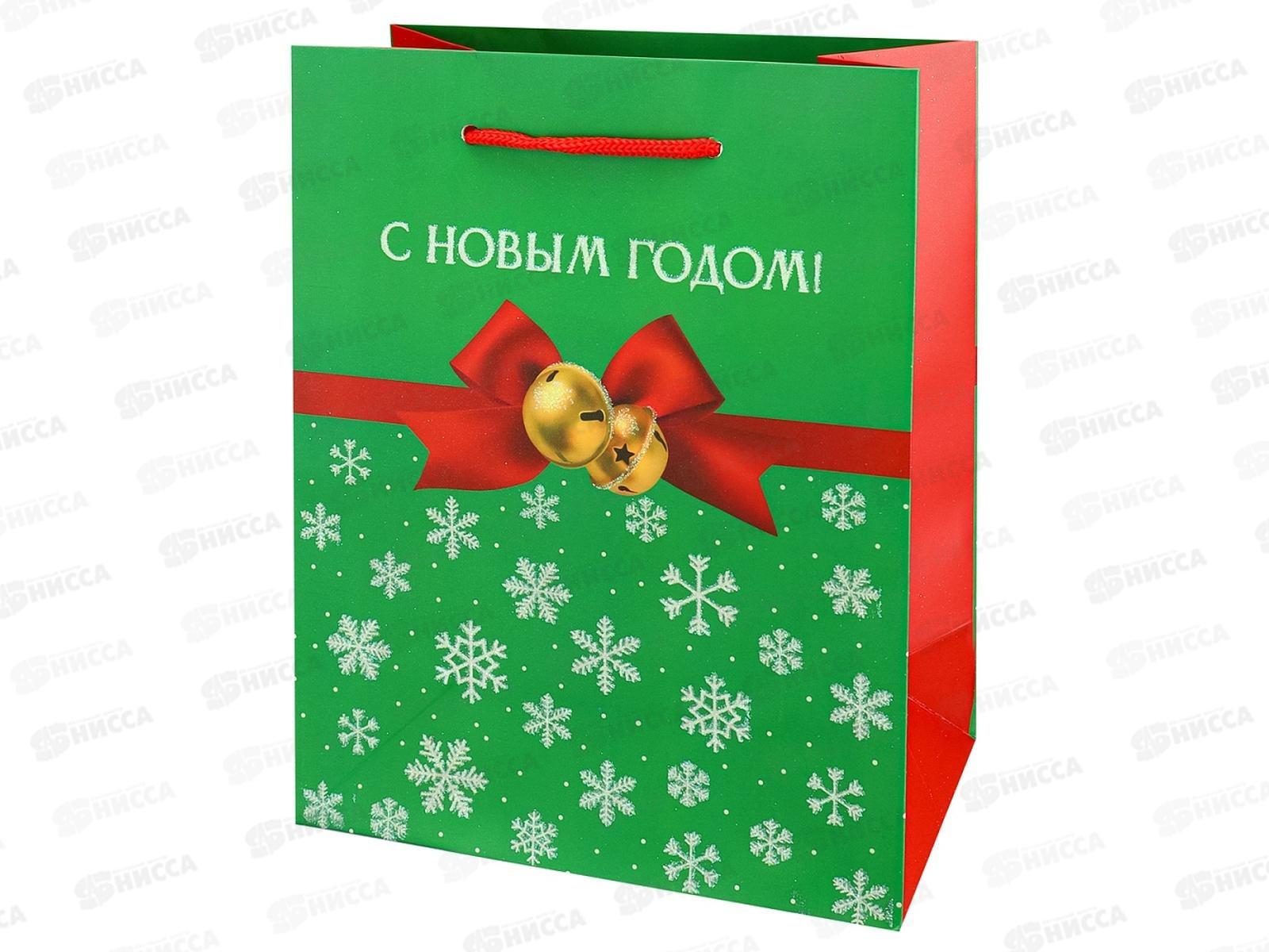 Пакет подарочный MI 18х23х10см (M) Снежинки, ППК-2309 *12