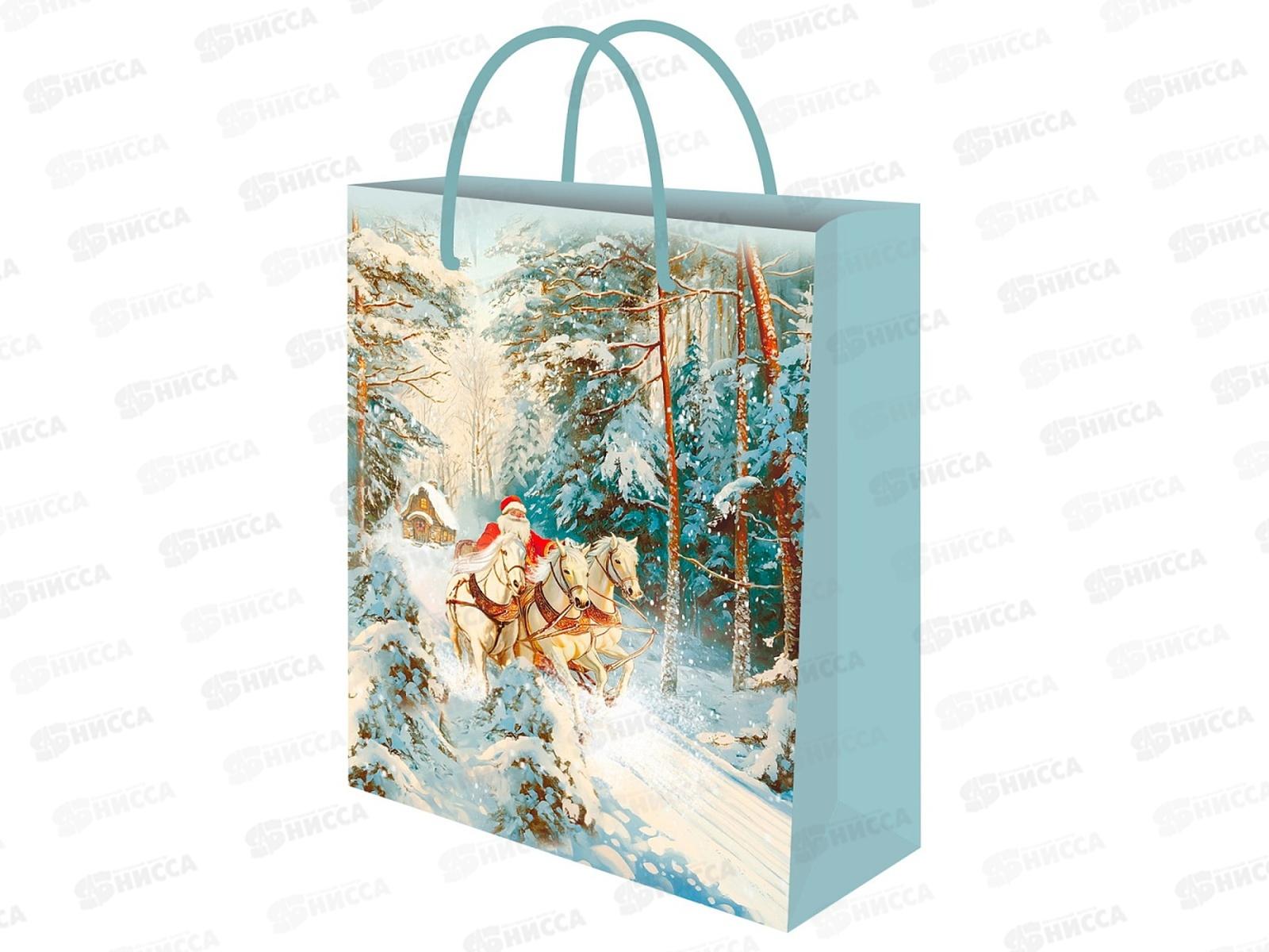Пакет подарочный MI 18х23х8см (M) Тройка коней ППК-2317 *12
