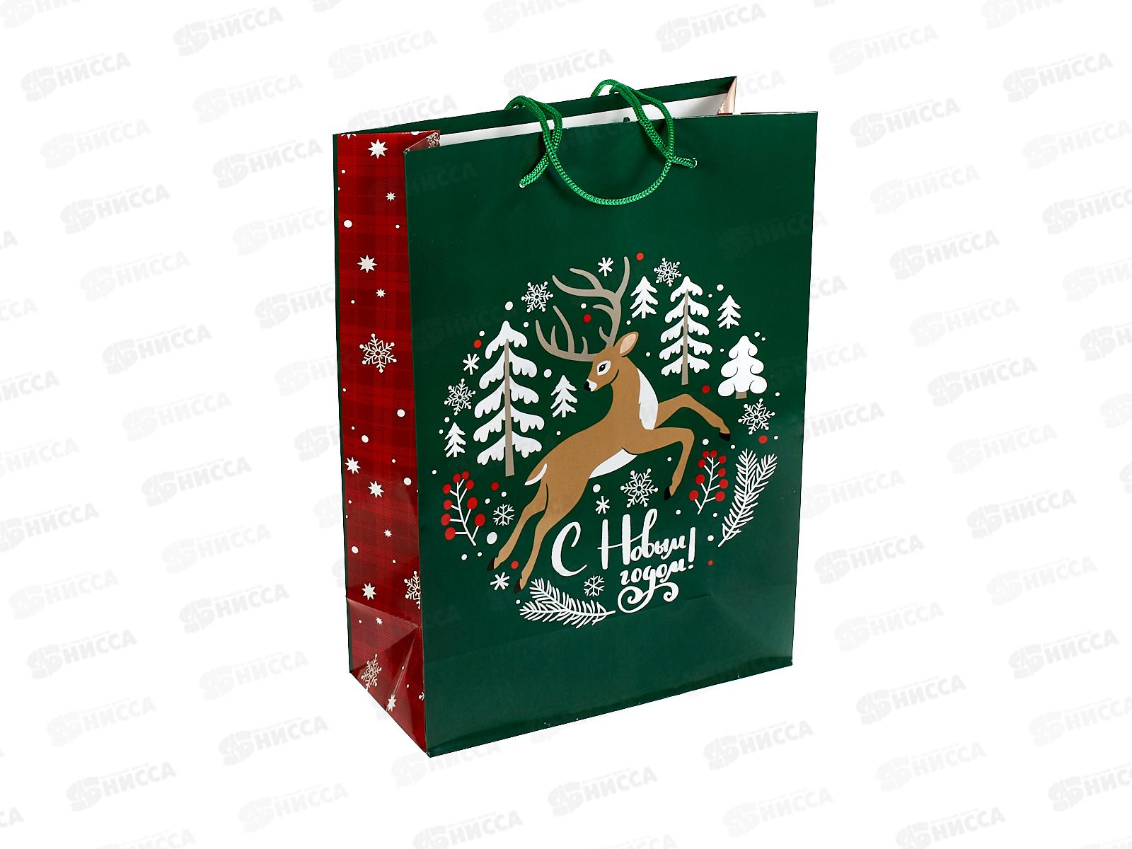 Пакет подарочный MI 22х31х10см (МL) Дух праздника, ППК-2329 *12