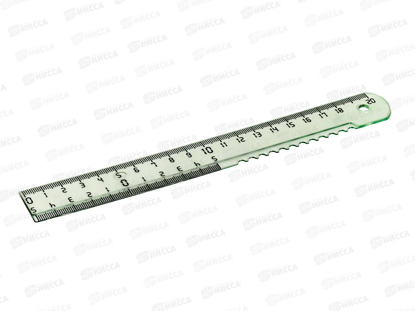 Линейка 20см Workmate прозрачная, пластиковая, 3цв., 15-7642 *1200