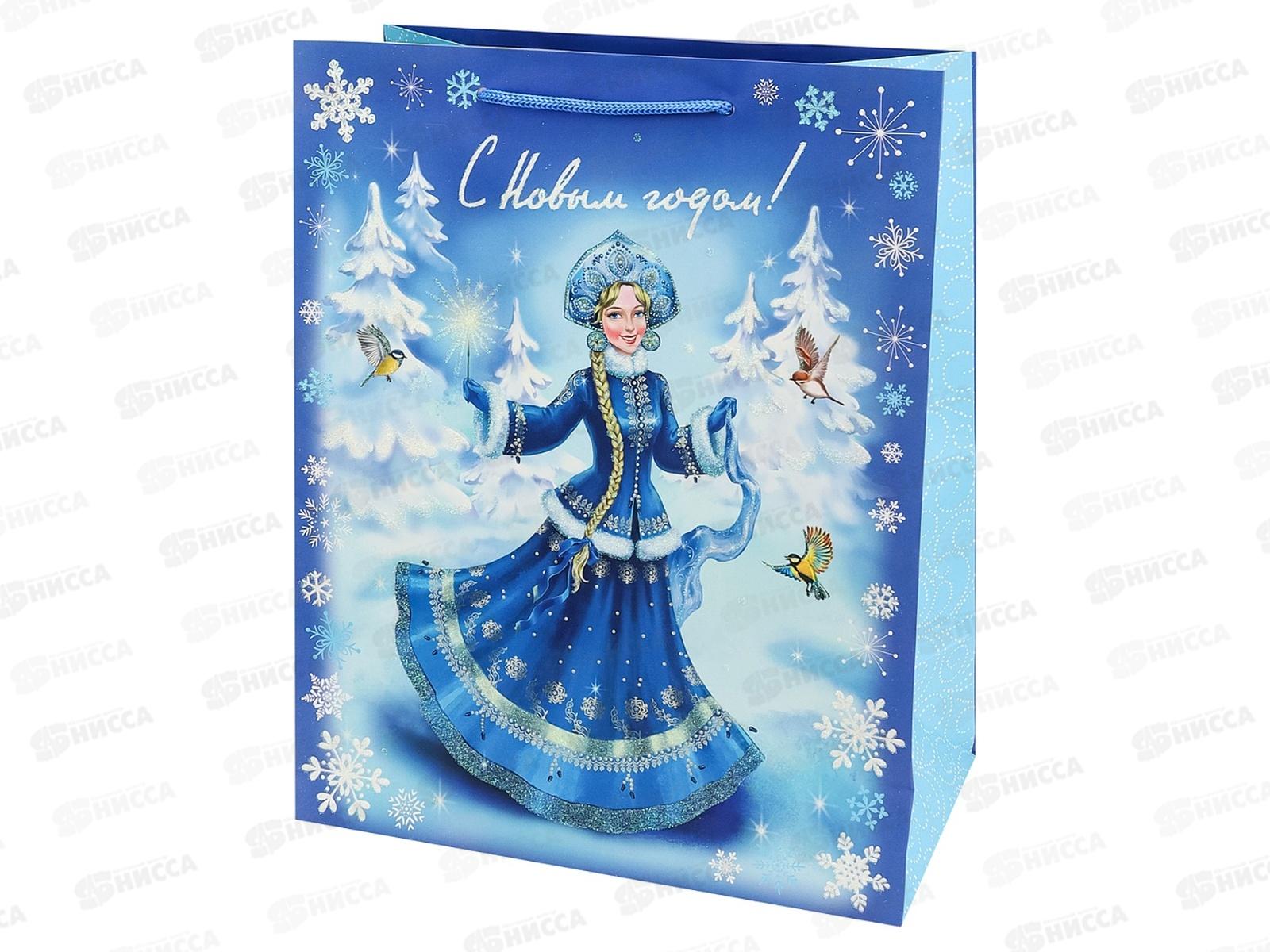 Пакет подарочный MI 26,4х32,7х13,6см (L) Снегурочка ППК-2337 *12