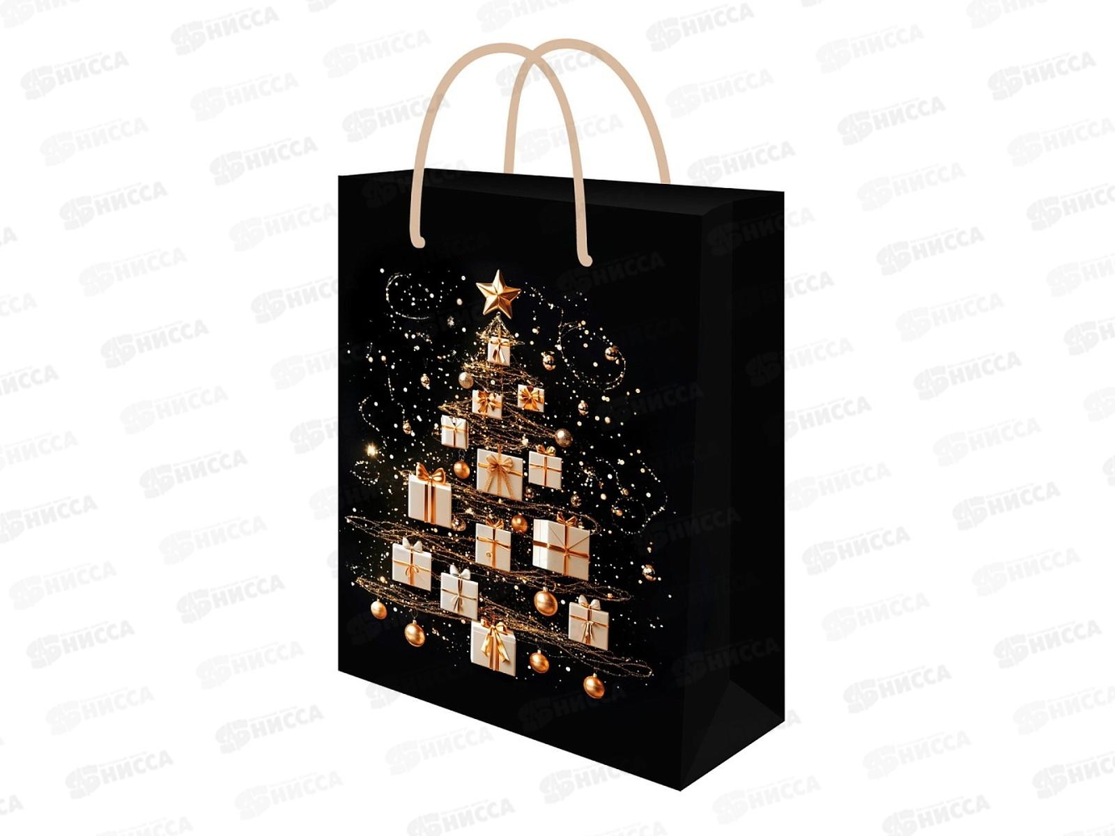 Пакет подарочный MI 32,4х44,5х10,2см Елка из подарков,157г ППК-2370*12