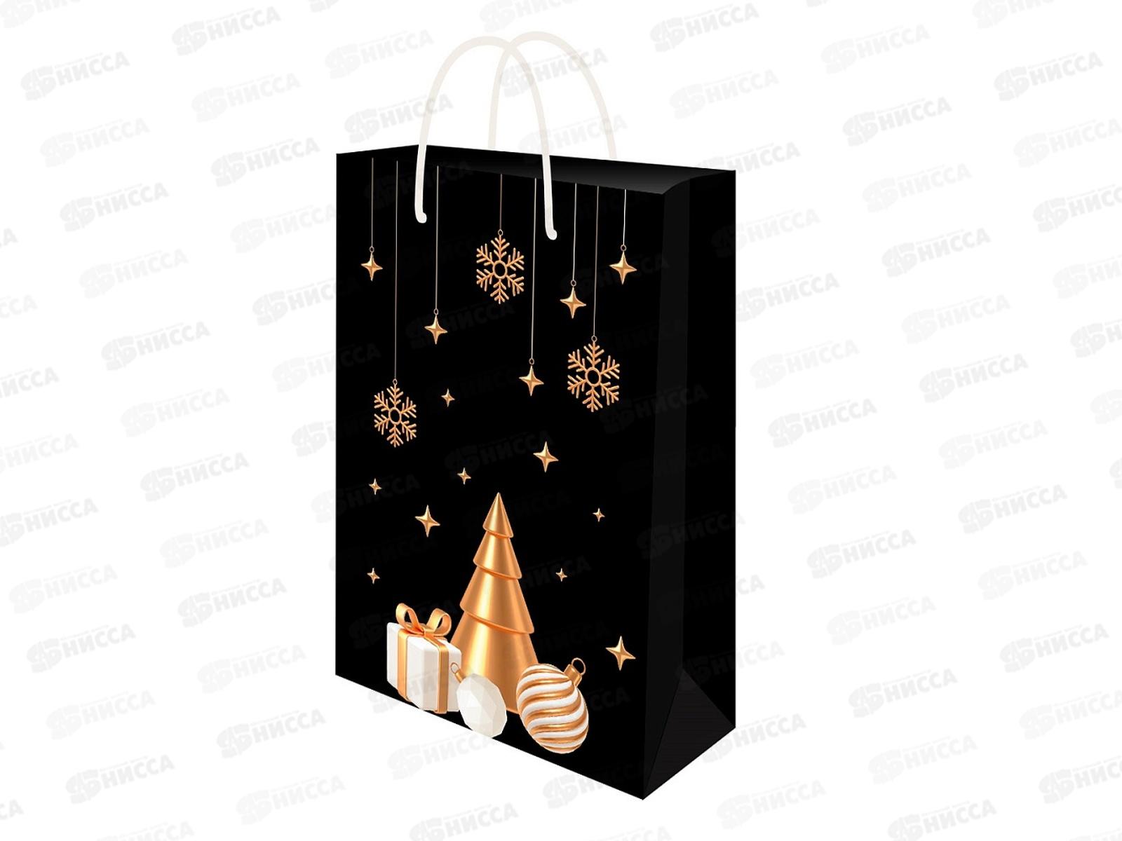 Пакет подарочный MI 14х20х6,5см (MS) Золот.елка,128г, ППК-2281*12