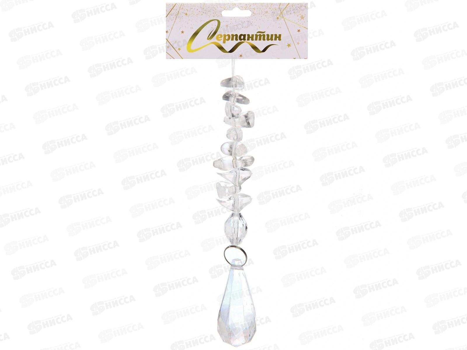 Подвеска &quotИзящный камень&quot 13см прозр 259-176