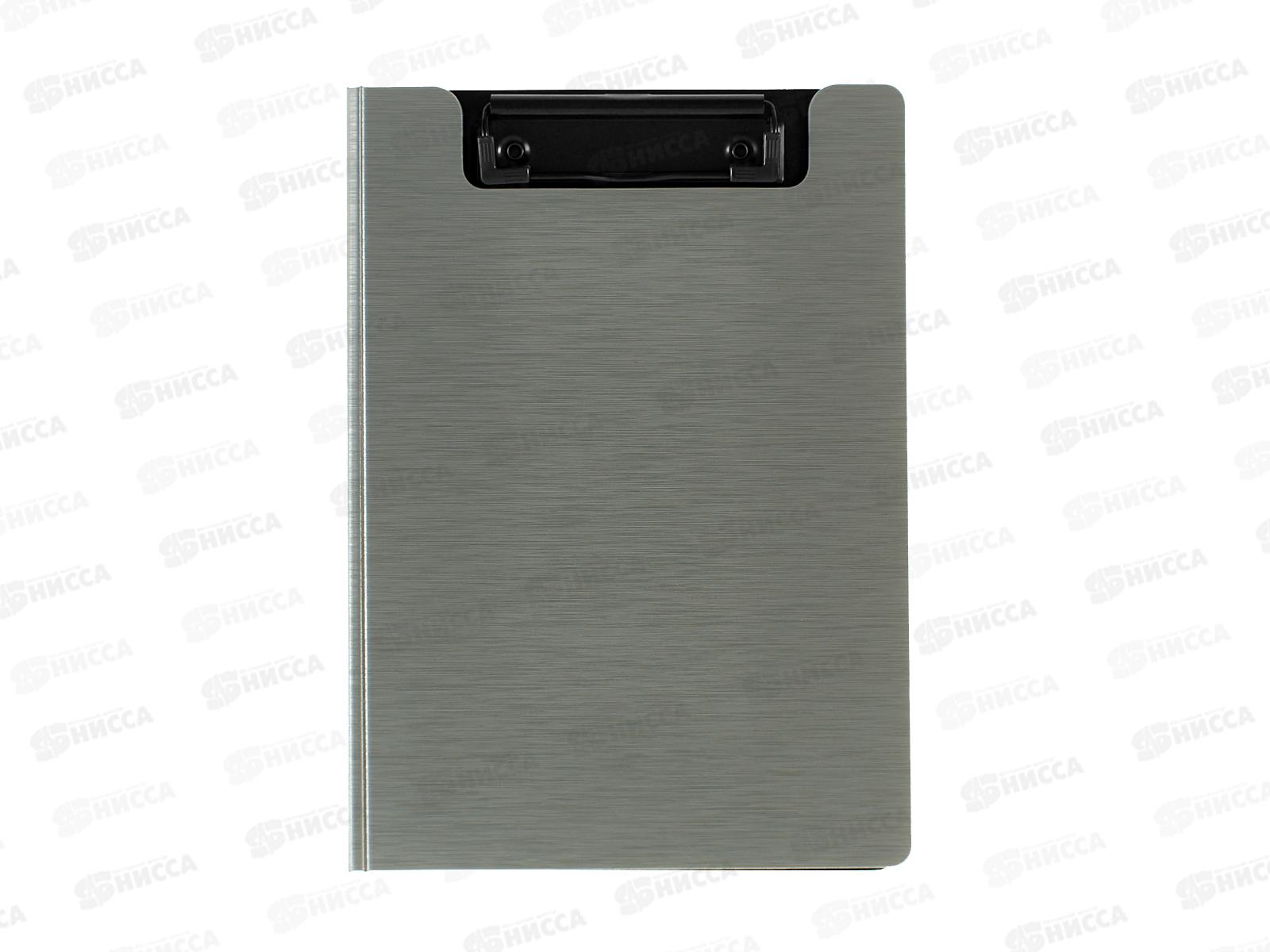 Папка-планшет Berlingo зажимом Steel&Style А5+ серебро метал 94102