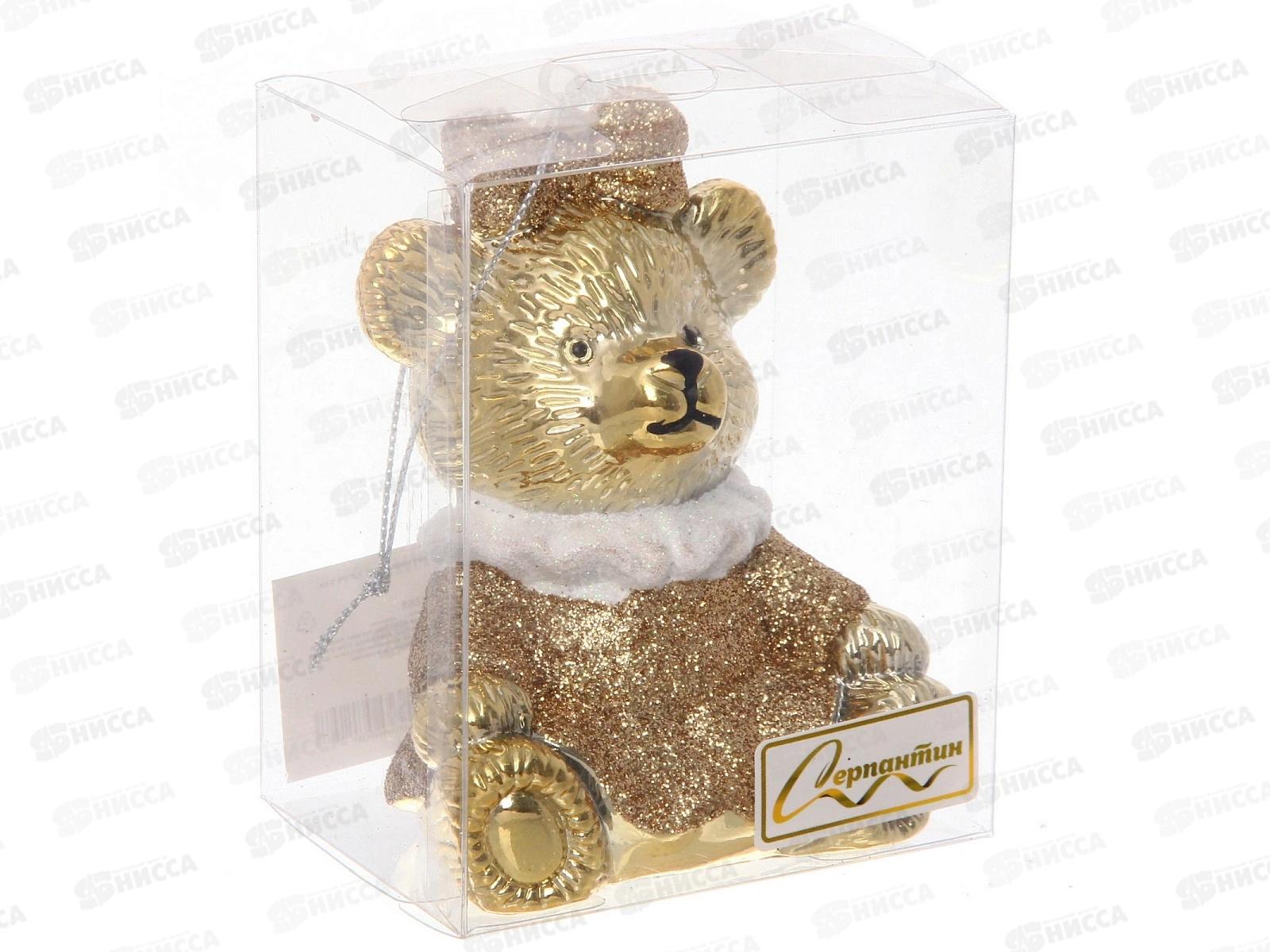 Елочная игрушка Милая медведица&quot 7,5*9,5см шампань 916-1668