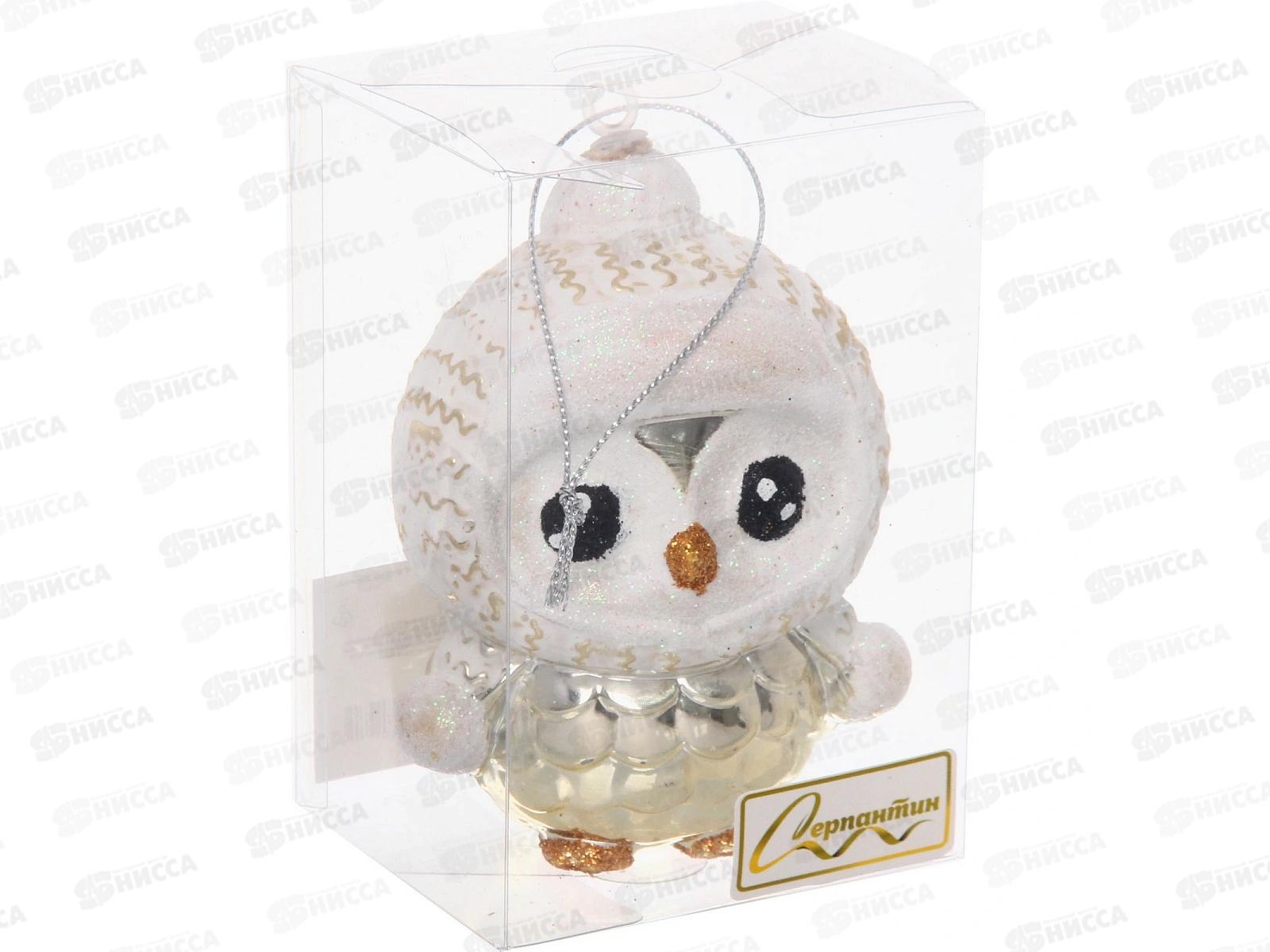 Елочная игрушка Чудной пингвин 7*10см шампань 201-4693