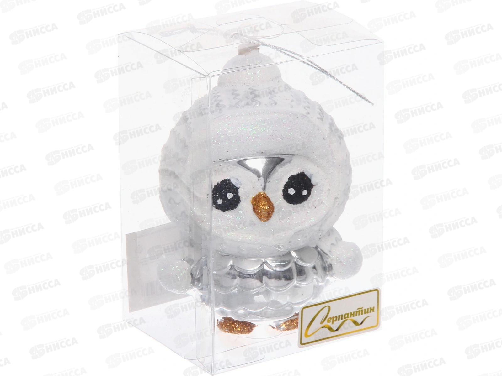 Елочная игрушка Чудной пингвин 7*10см серебро 201-4694