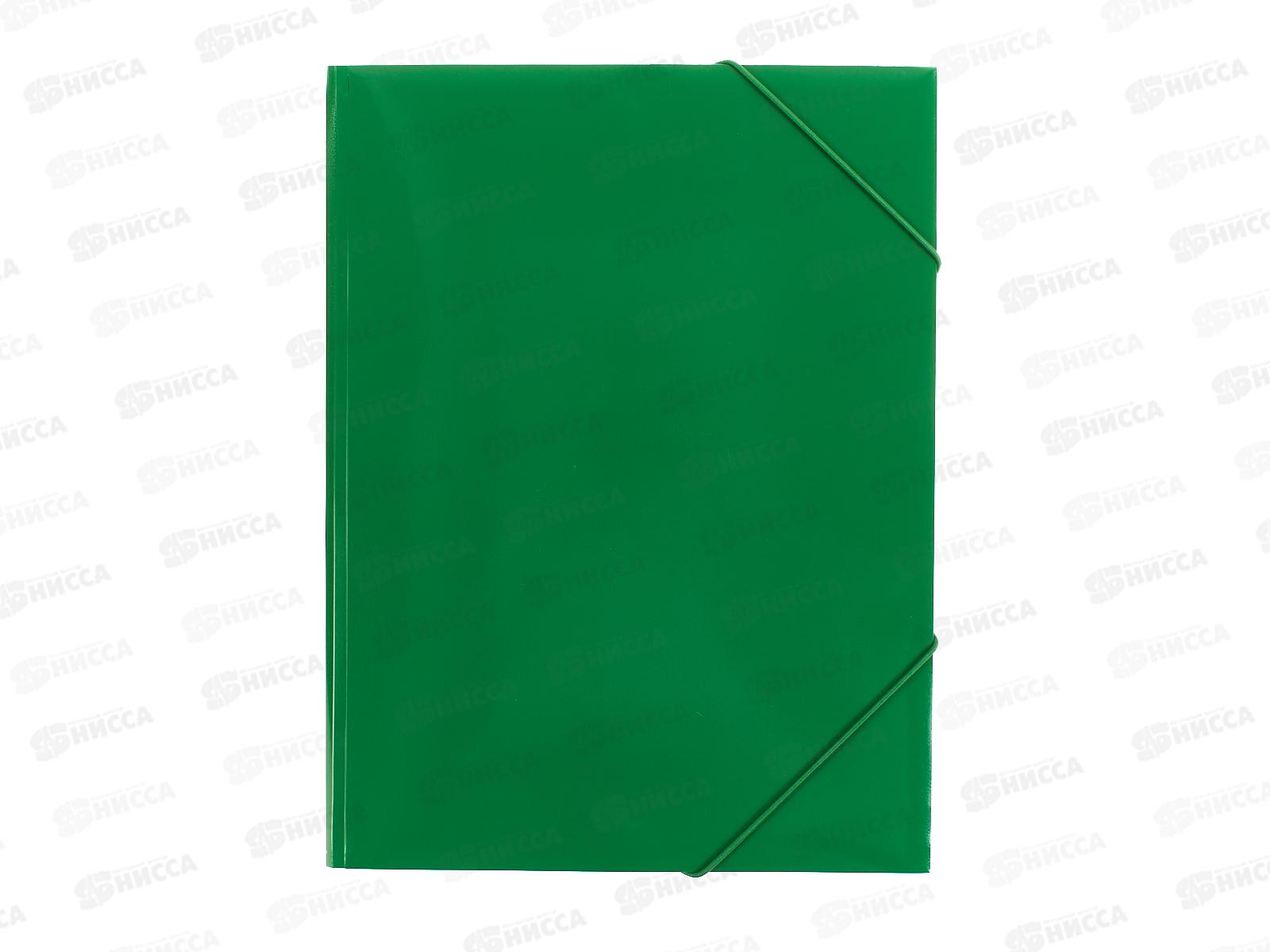 Папка на резинке Workmate А4, 500мкм, зеленая, 15-6102  *60