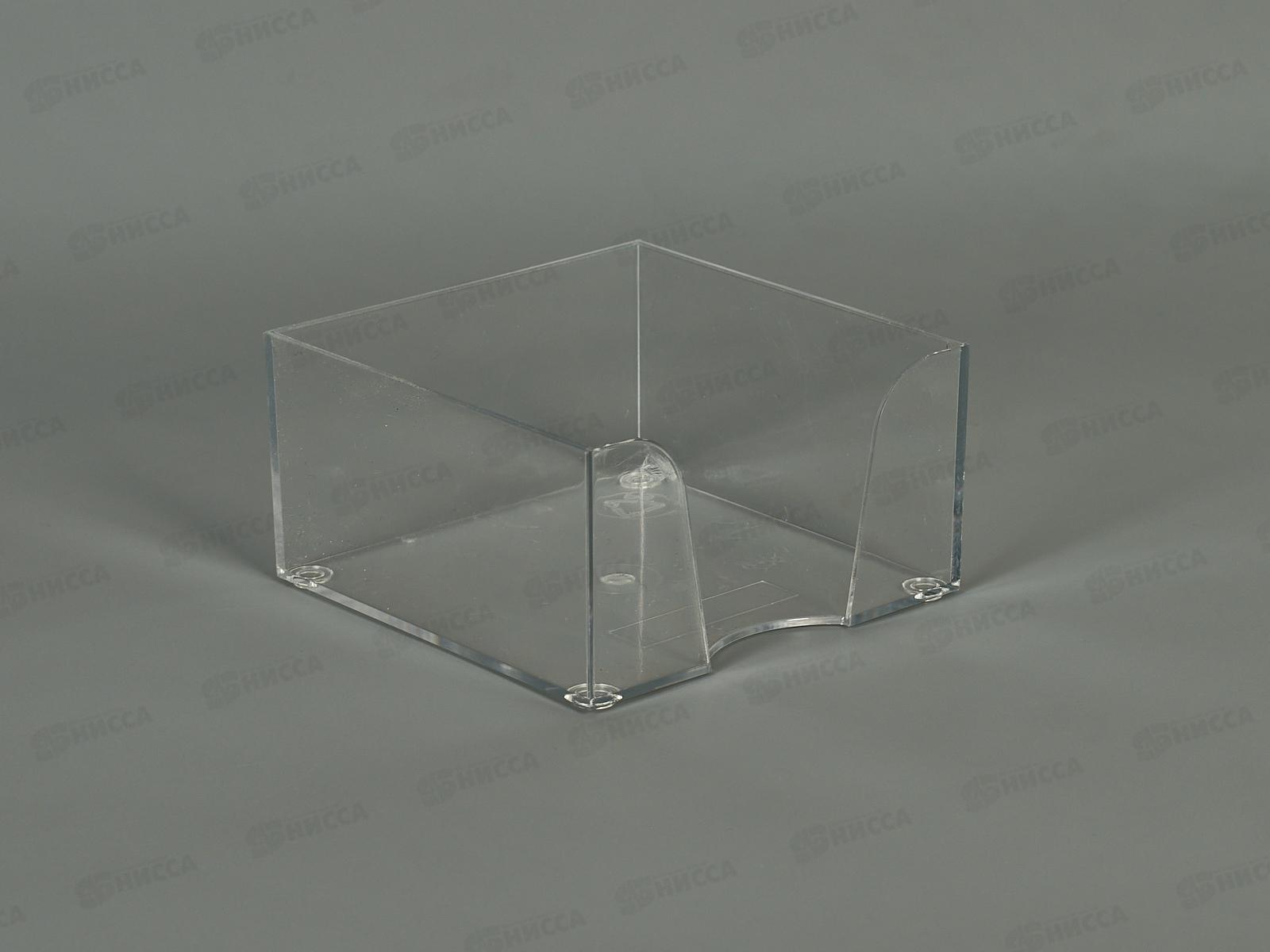 Подставка для бумажного блока Workmate 90х90х50мм, прозрачная, 15-1319 *60