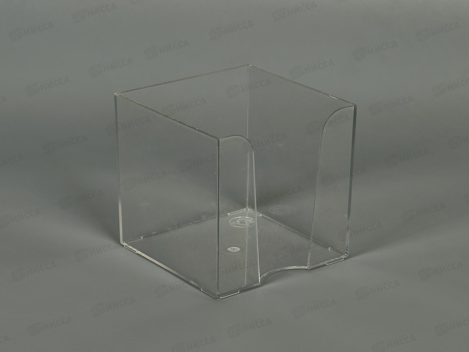 Подставка для бумажного блока Workmate 90х90х90мм, прозрачная, 14-1137 *100